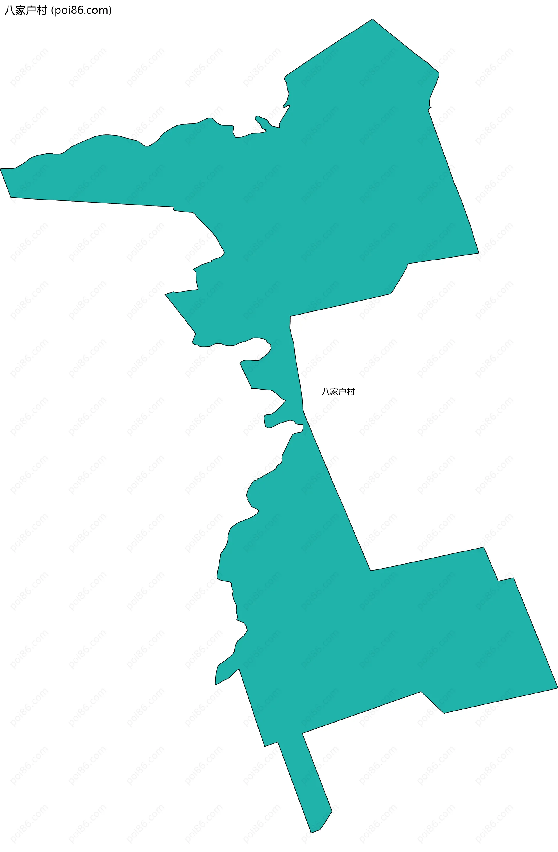 八家户村边界地图