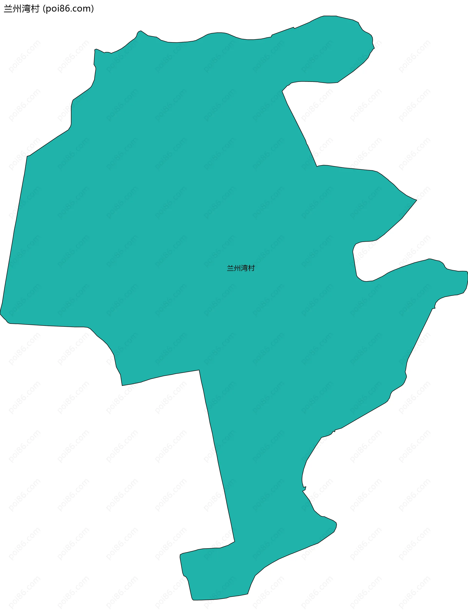 兰州湾村边界地图