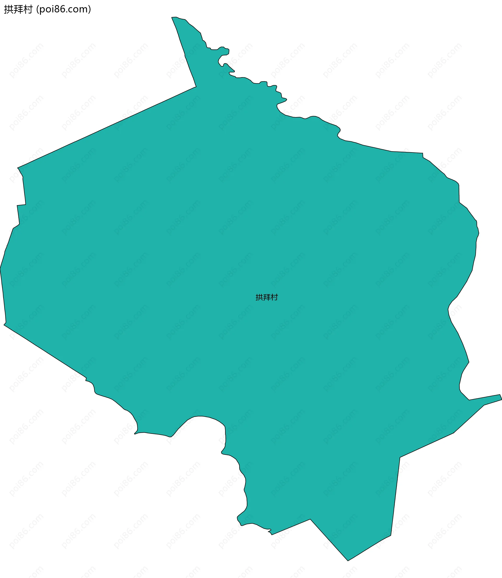 拱拜村边界地图