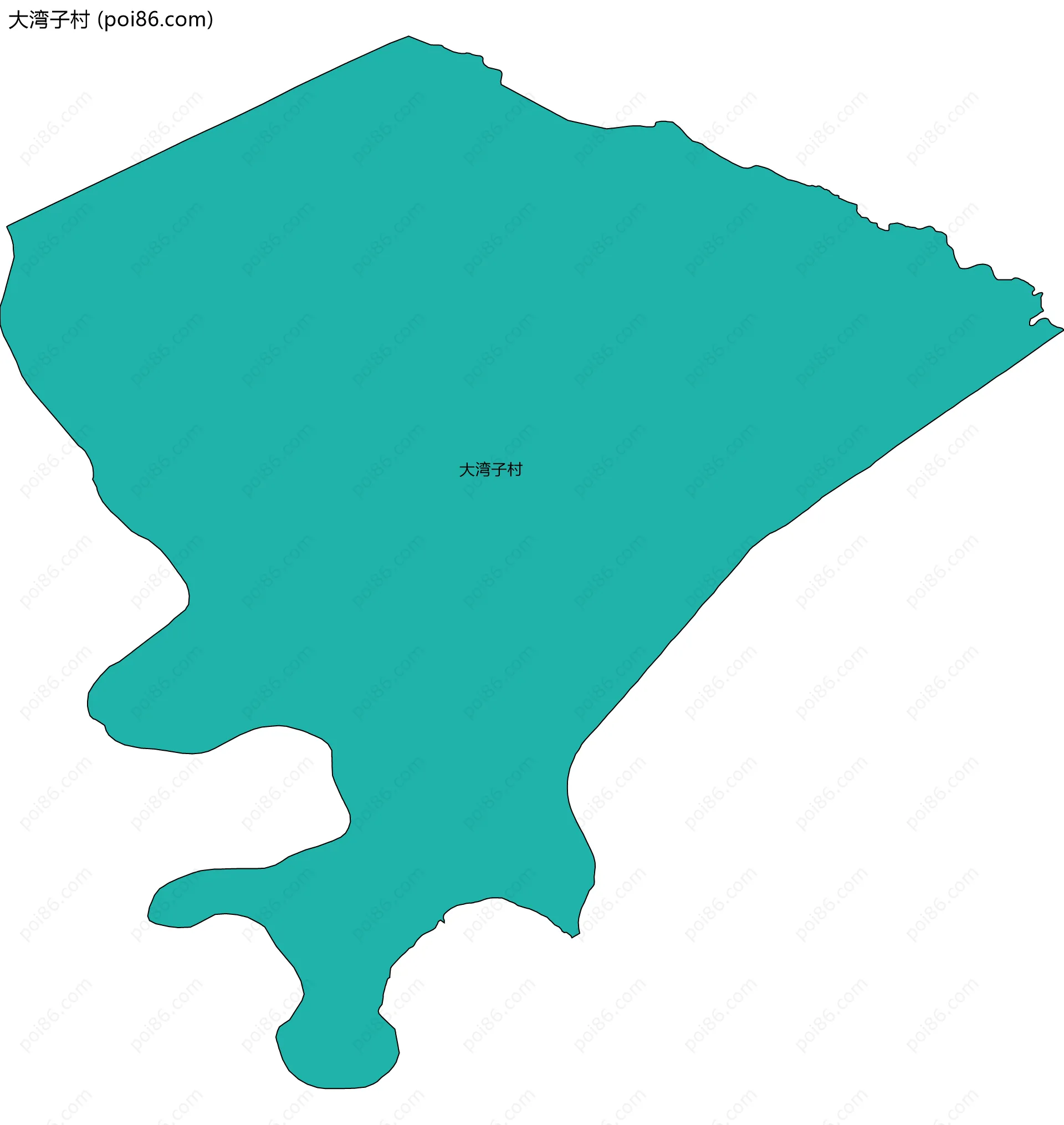 大湾子村边界地图