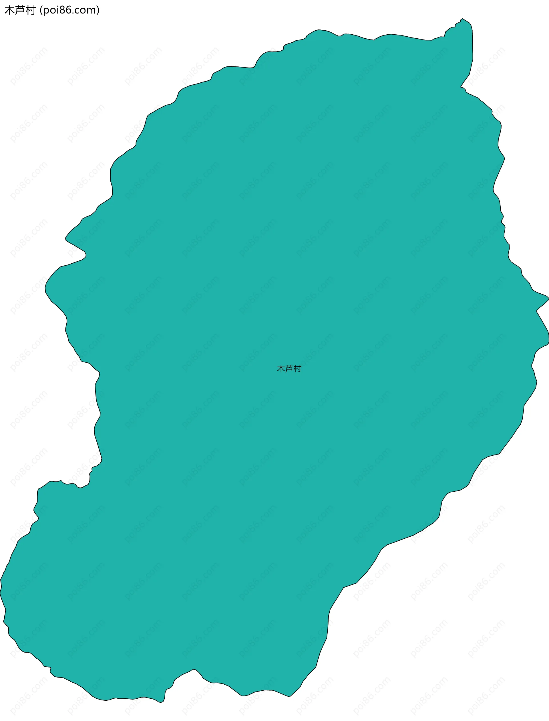 木芦村边界地图