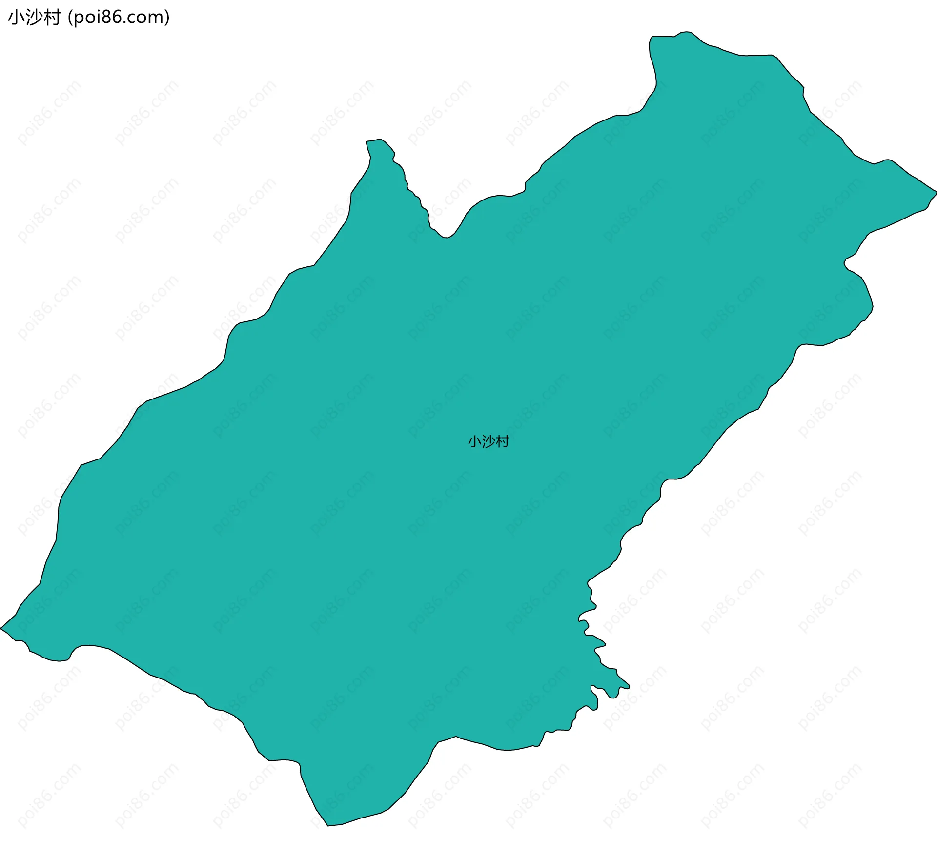 小沙村边界地图