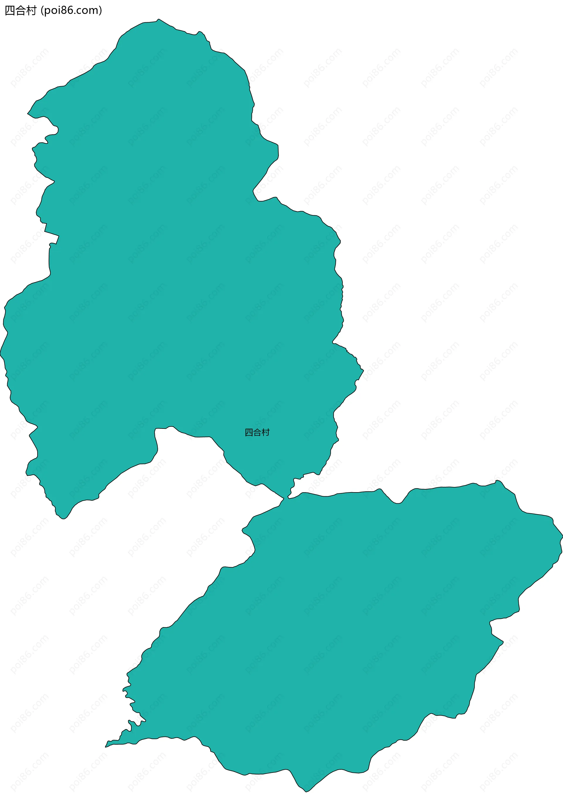 四合村边界地图