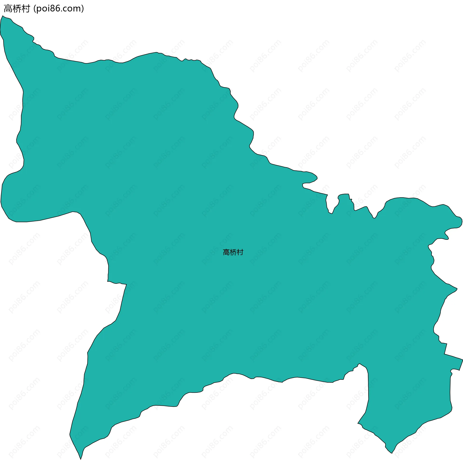 高桥村边界地图