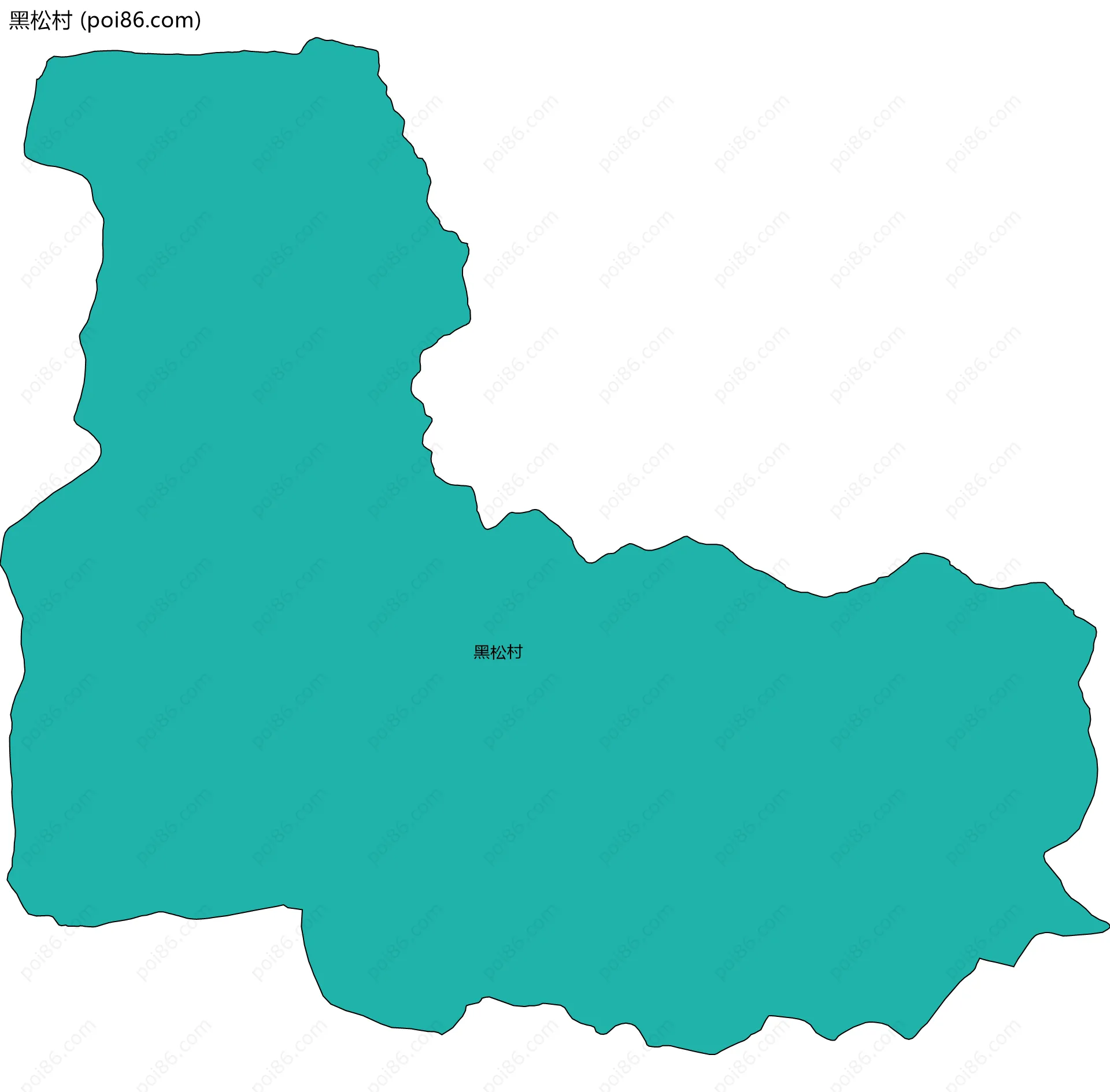 黑松村边界地图