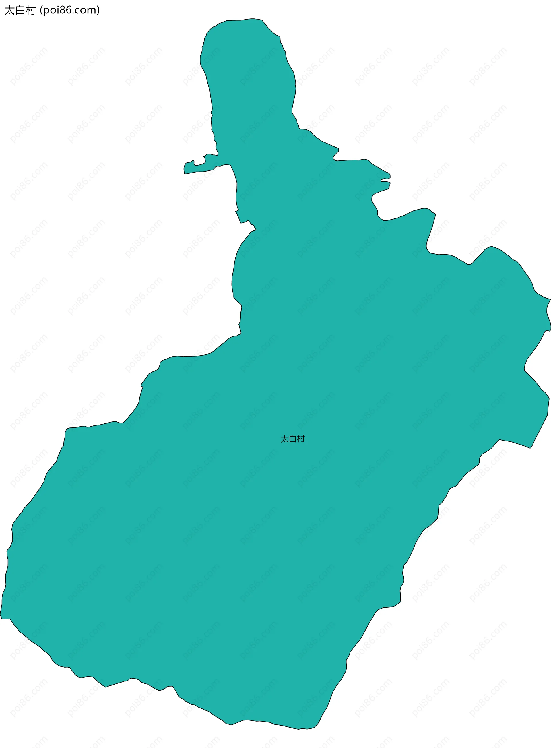 太白村边界地图