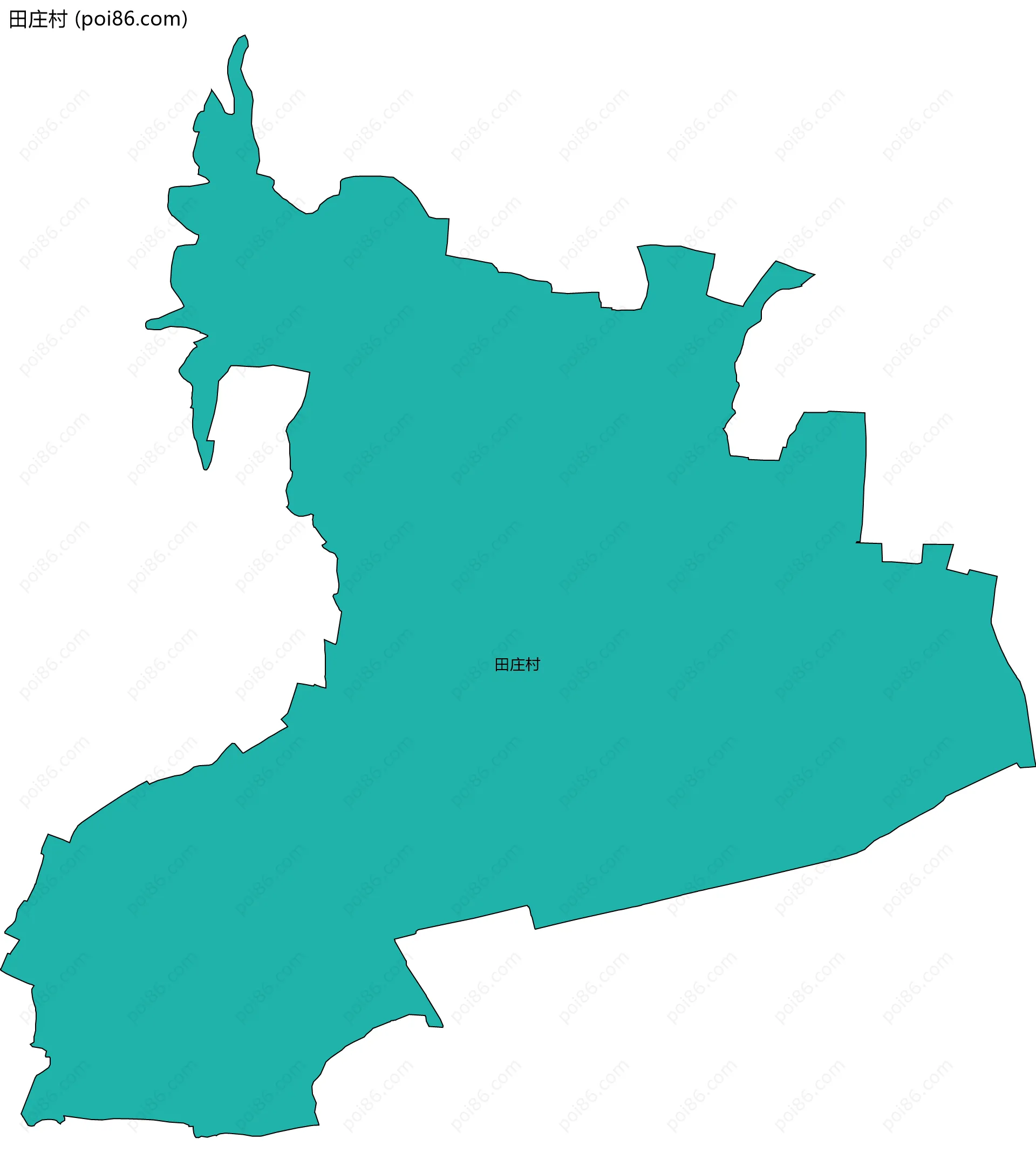 田庄村边界地图