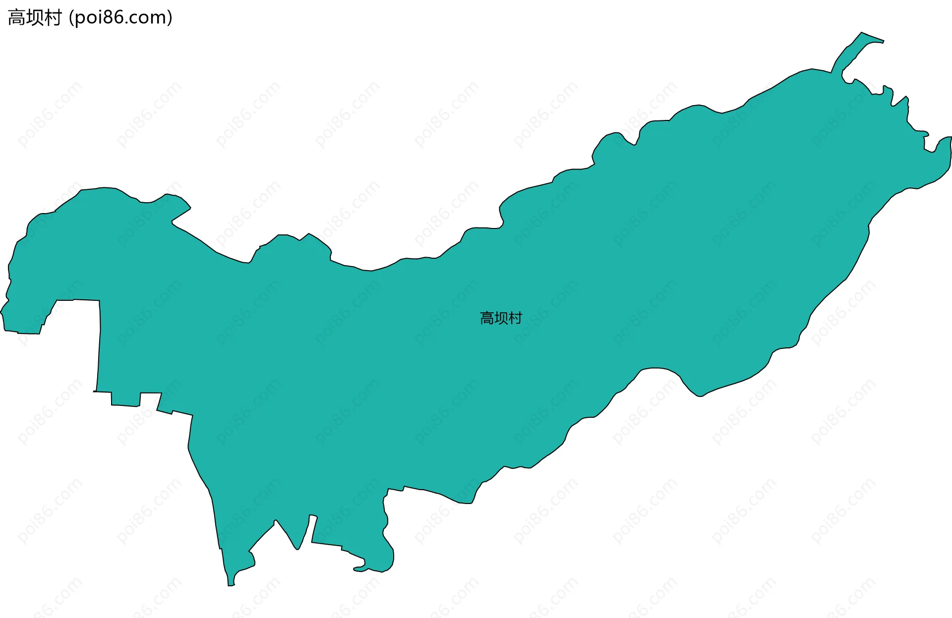 高坝村边界地图