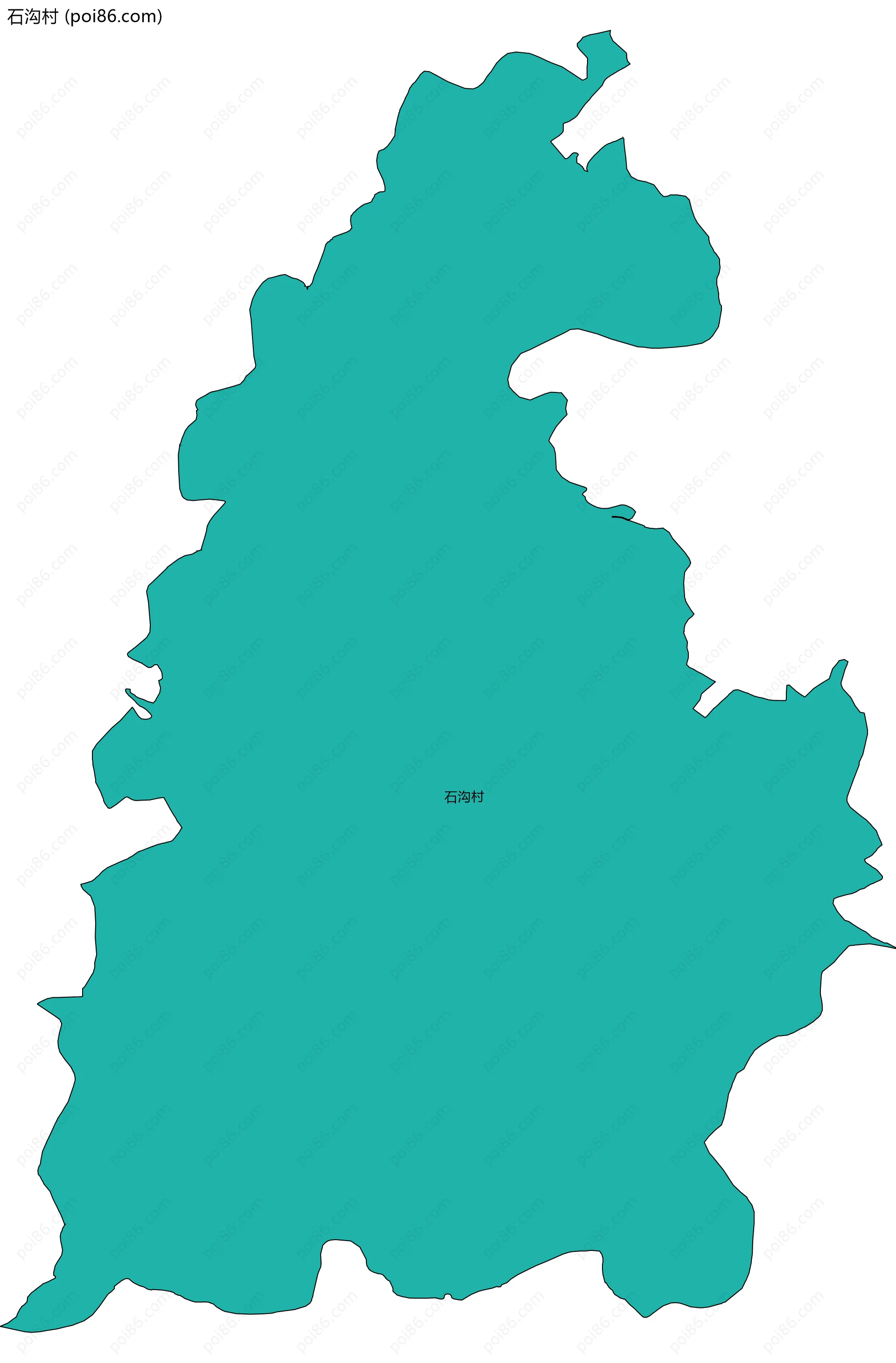 石沟村边界地图