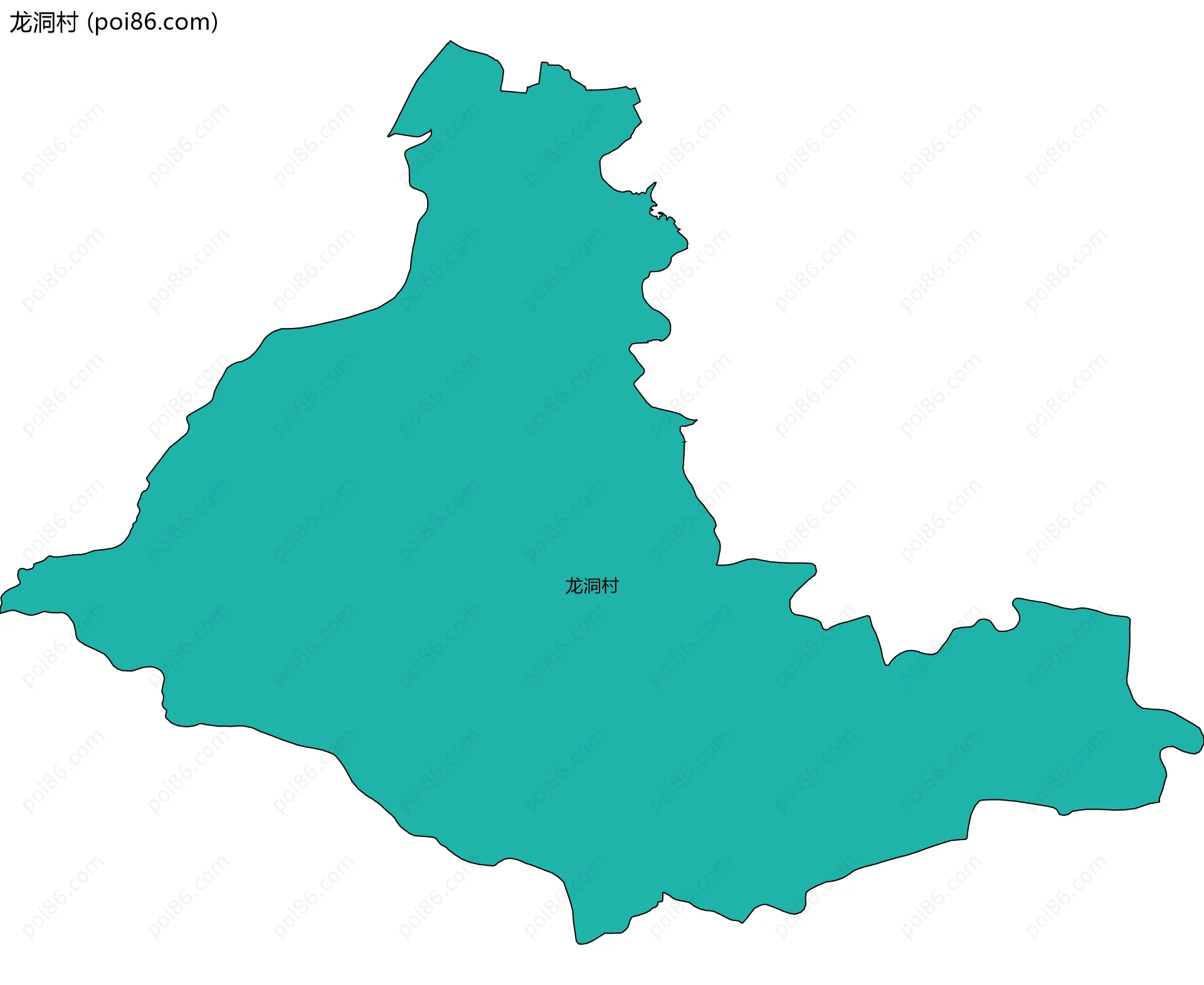 龙洞村边界地图