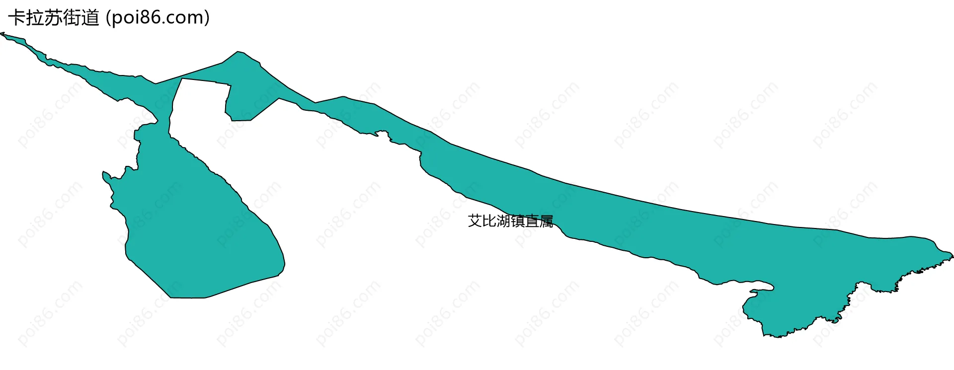 卡拉苏街道边界地图(五级行政区划)
