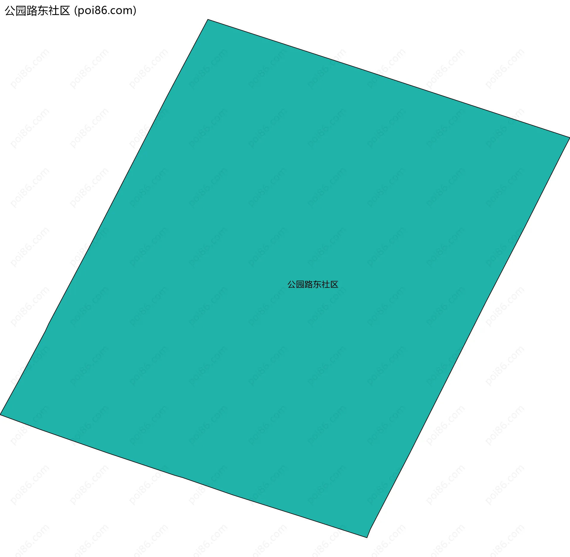 公园路东社区边界地图