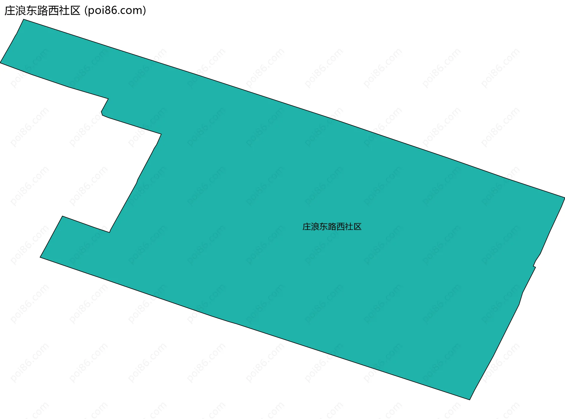 庄浪东路西社区边界地图