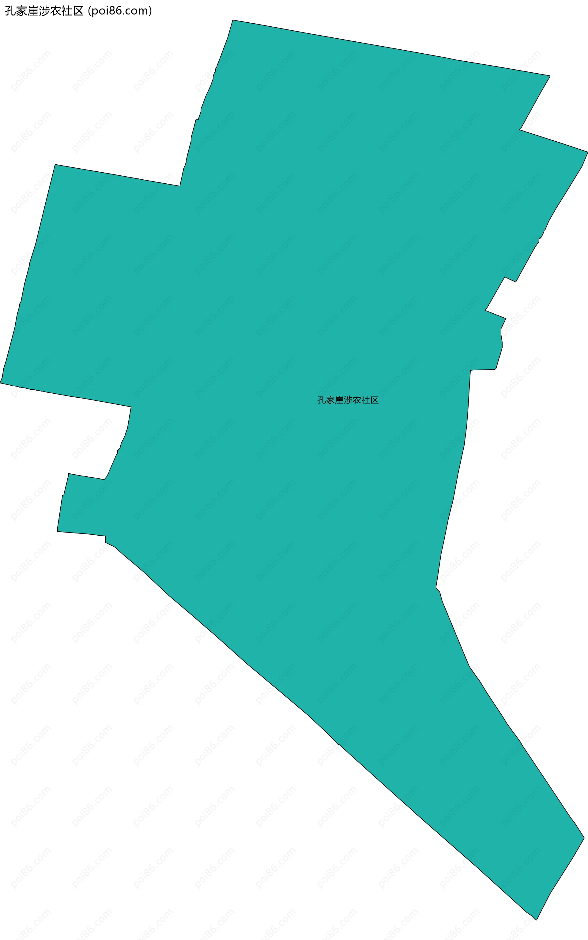 孔家崖涉农社区边界地图