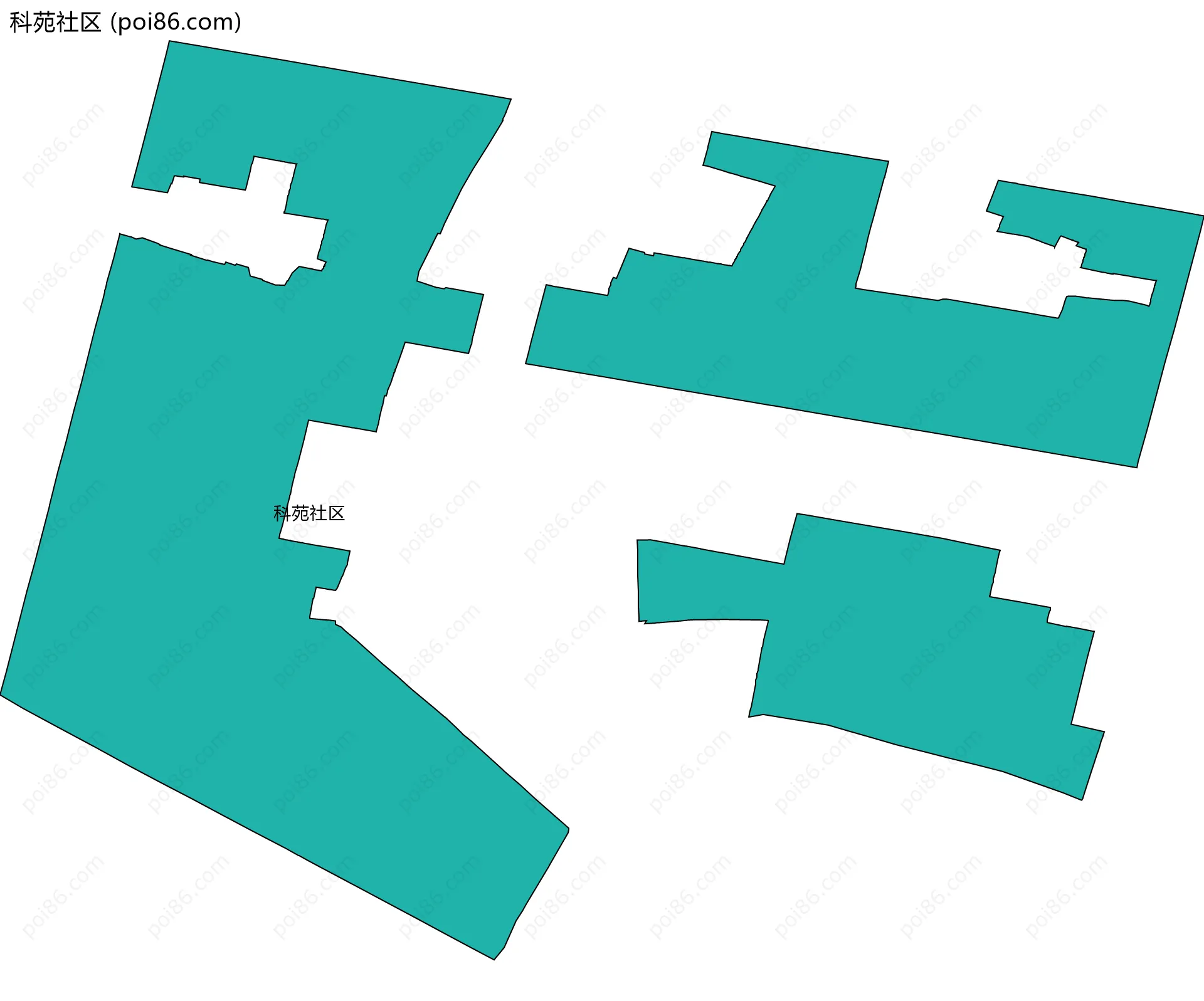 科苑社区边界地图