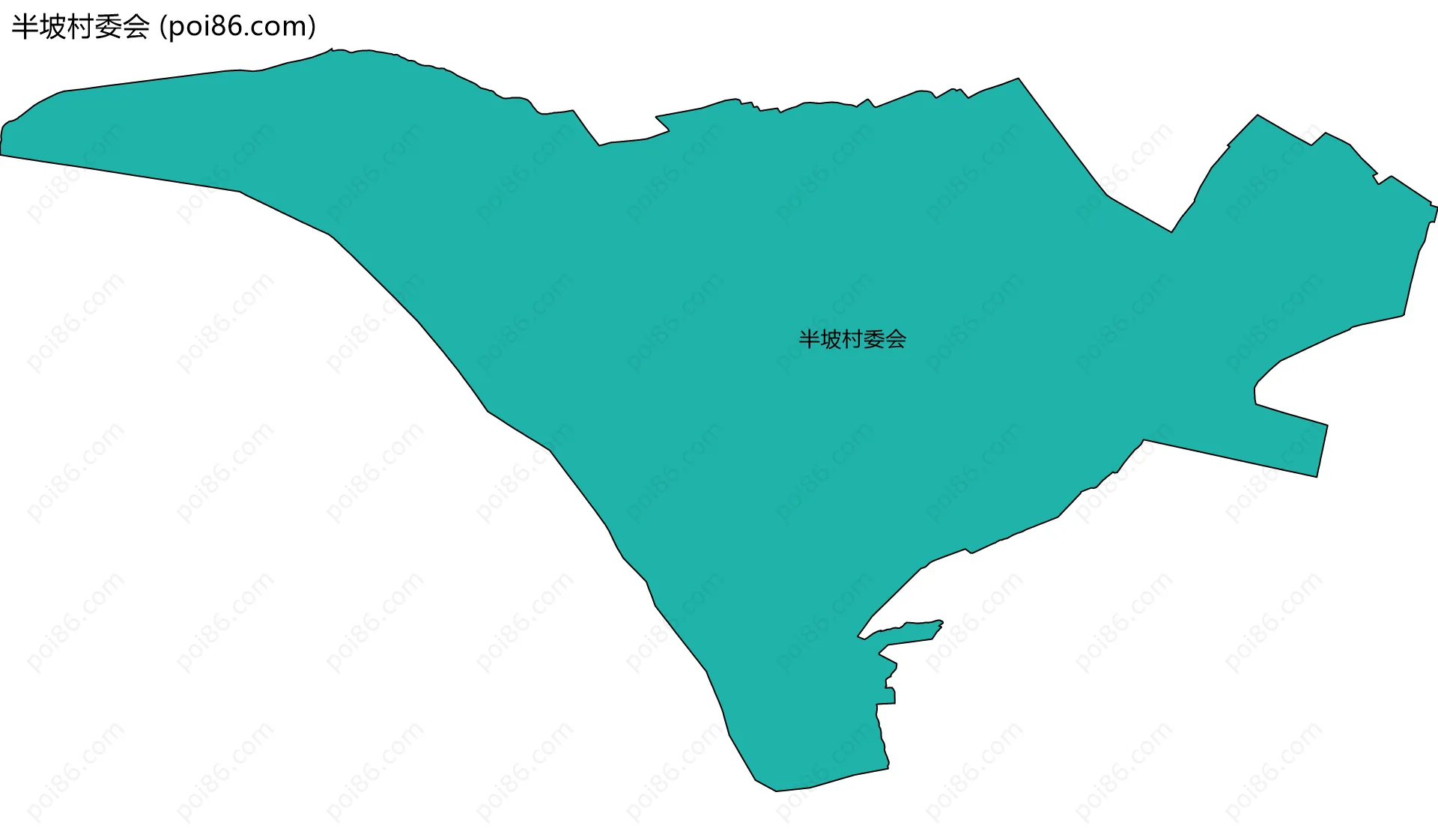 半坡村委会边界地图