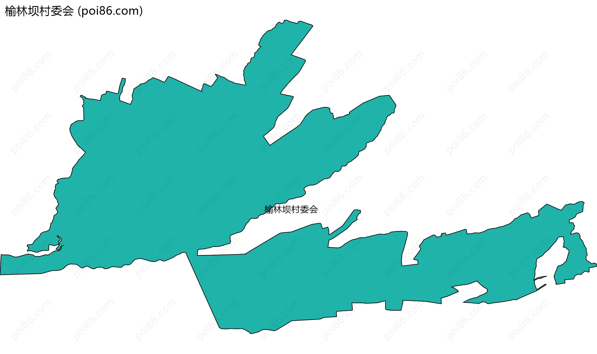 榆林坝村委会边界地图