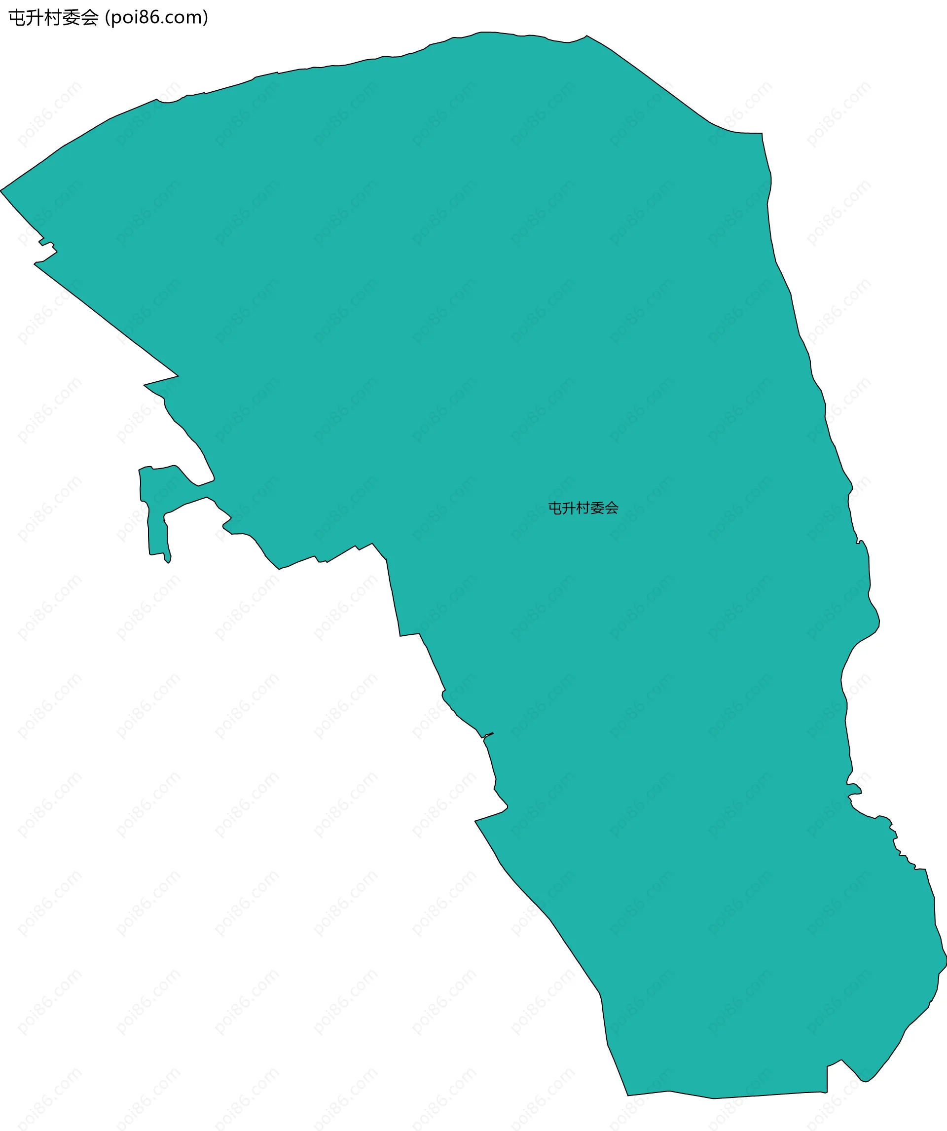 屯升村委会边界地图
