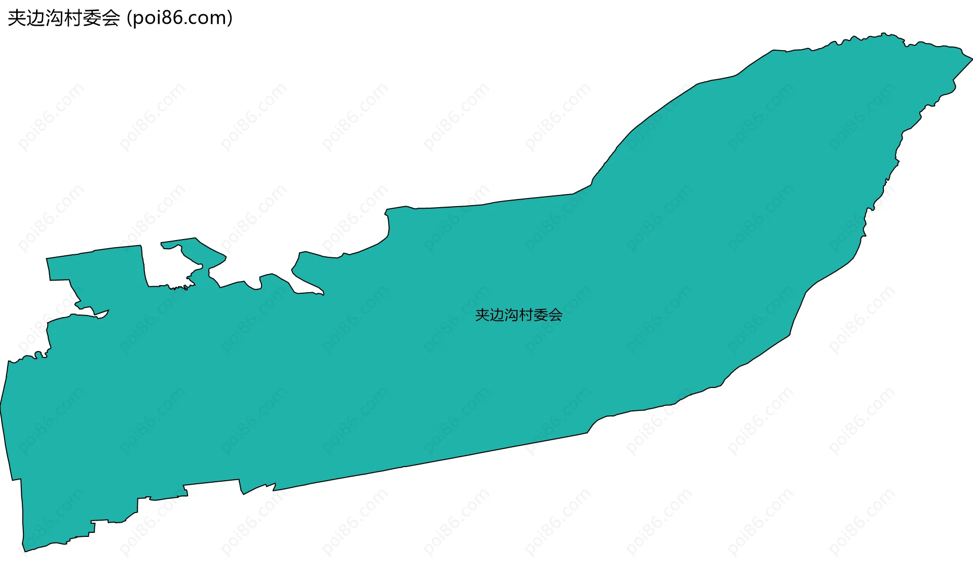 夹边沟村委会边界地图