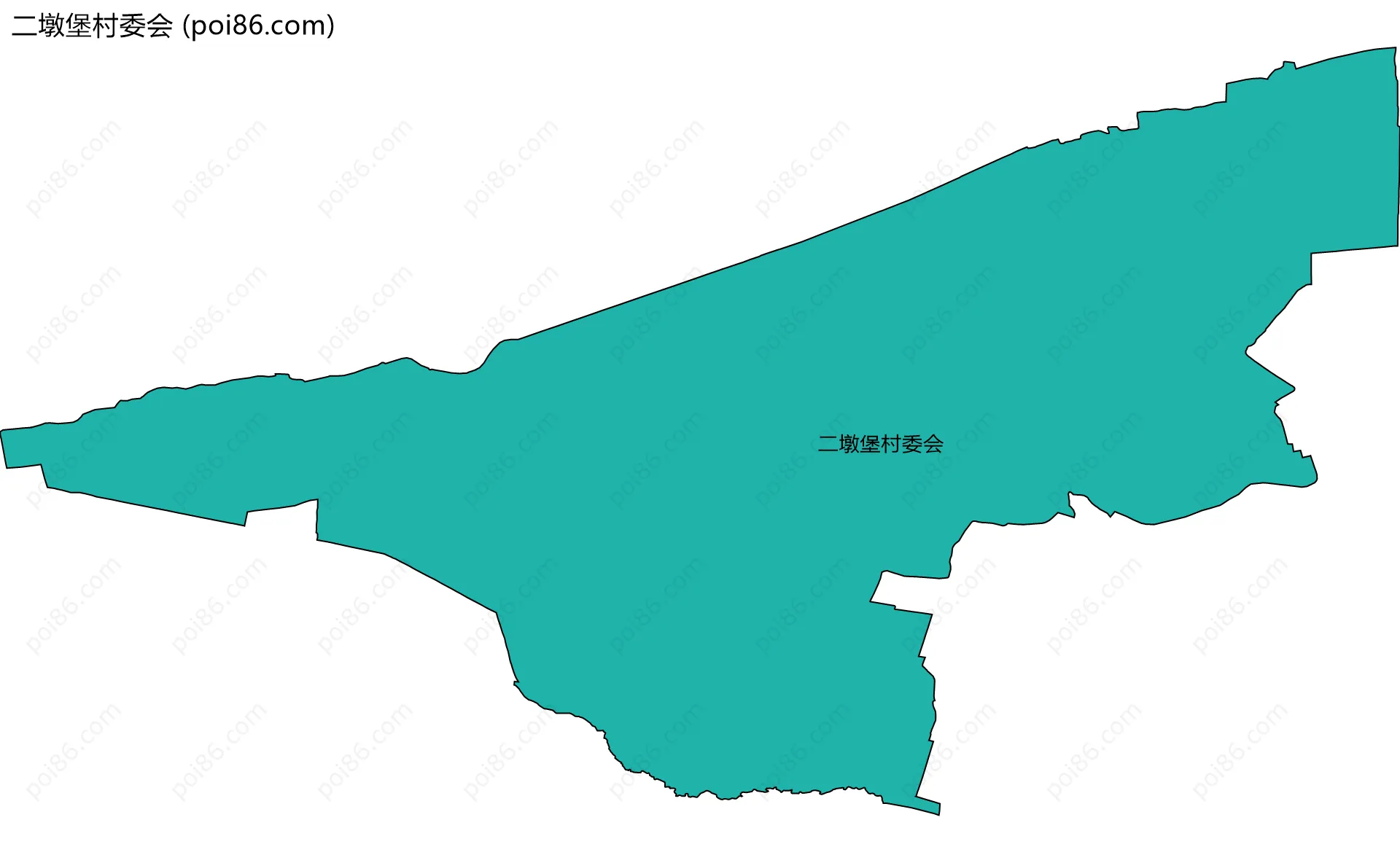 二墩堡村委会边界地图
