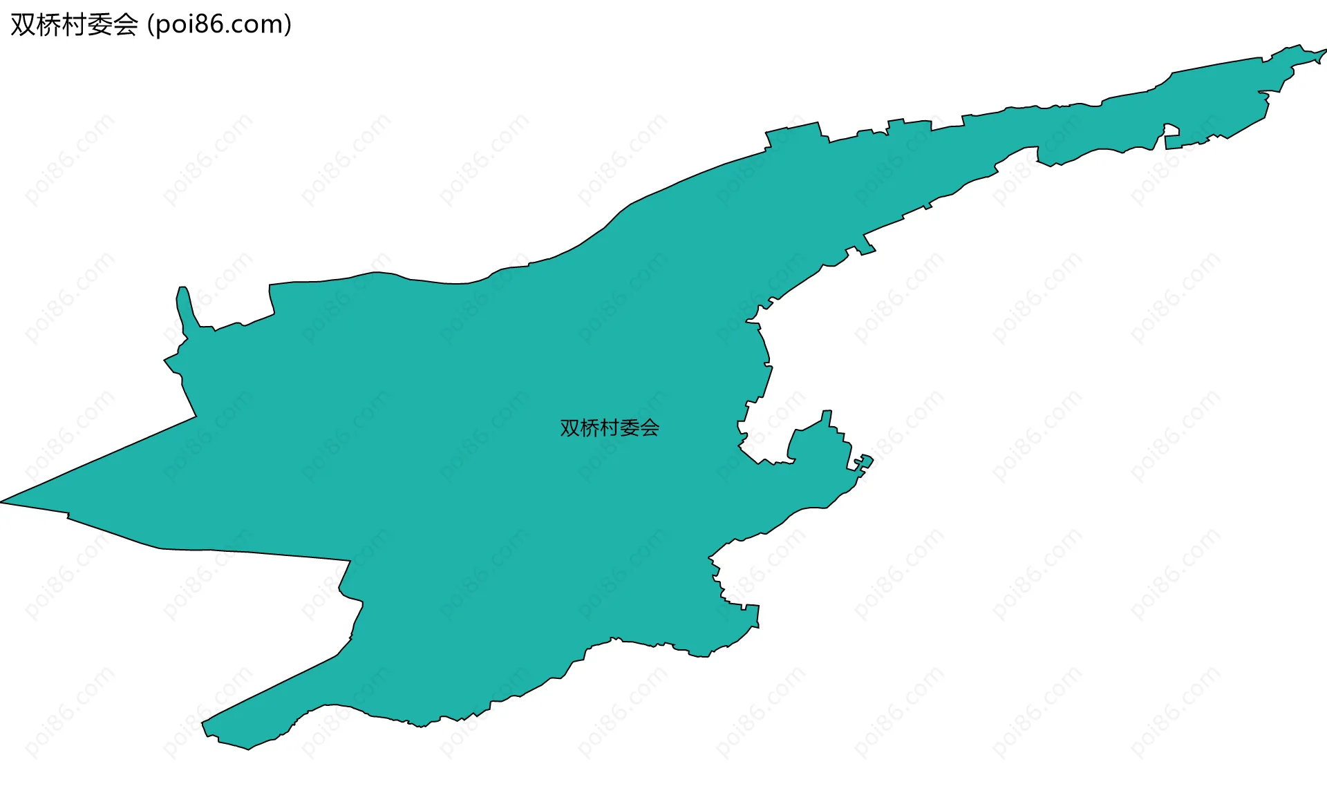 双桥村委会边界地图