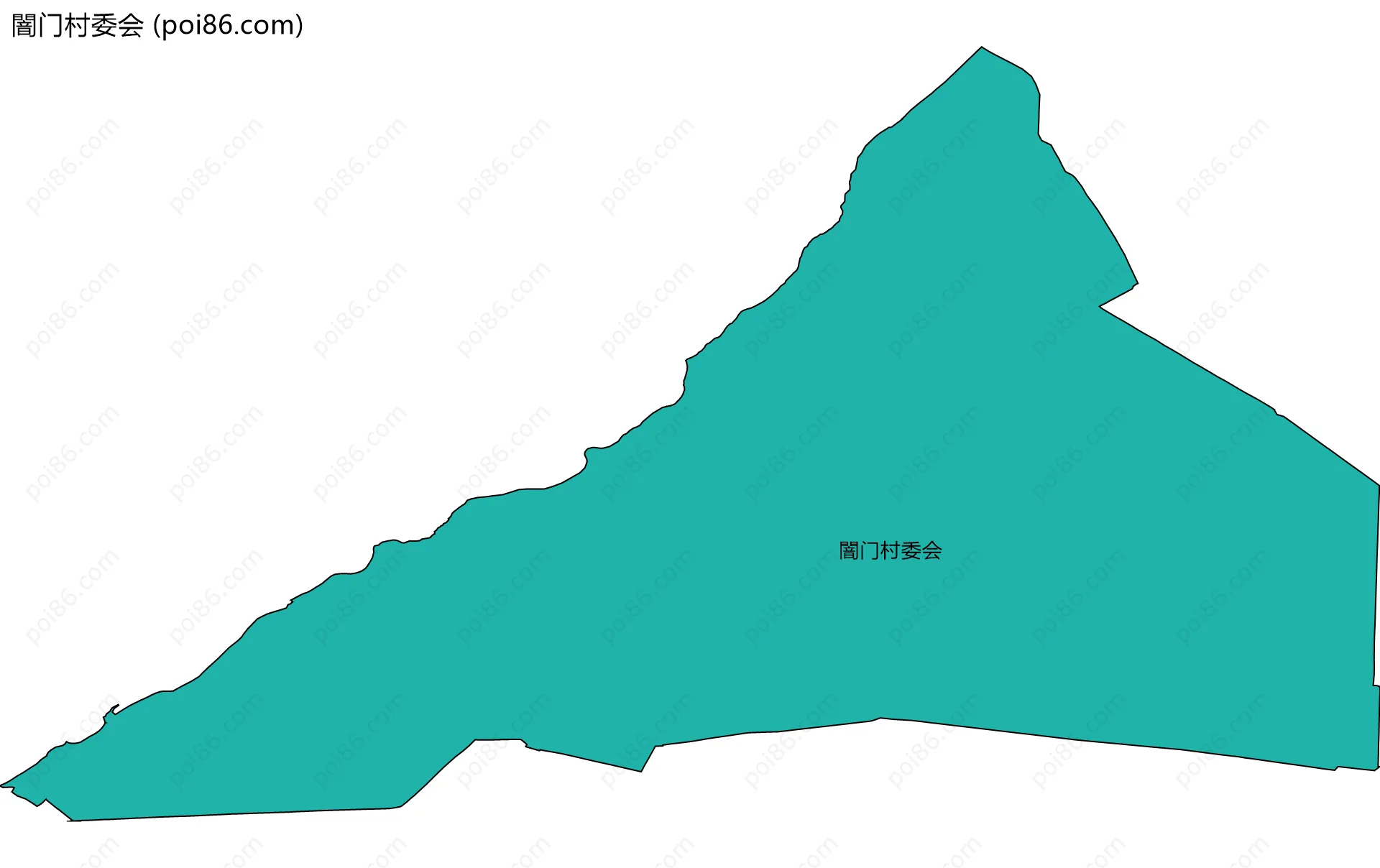 闇门村委会边界地图