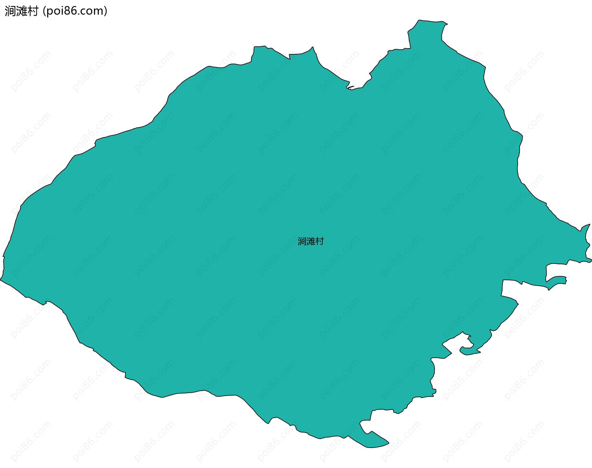 涧滩村边界地图