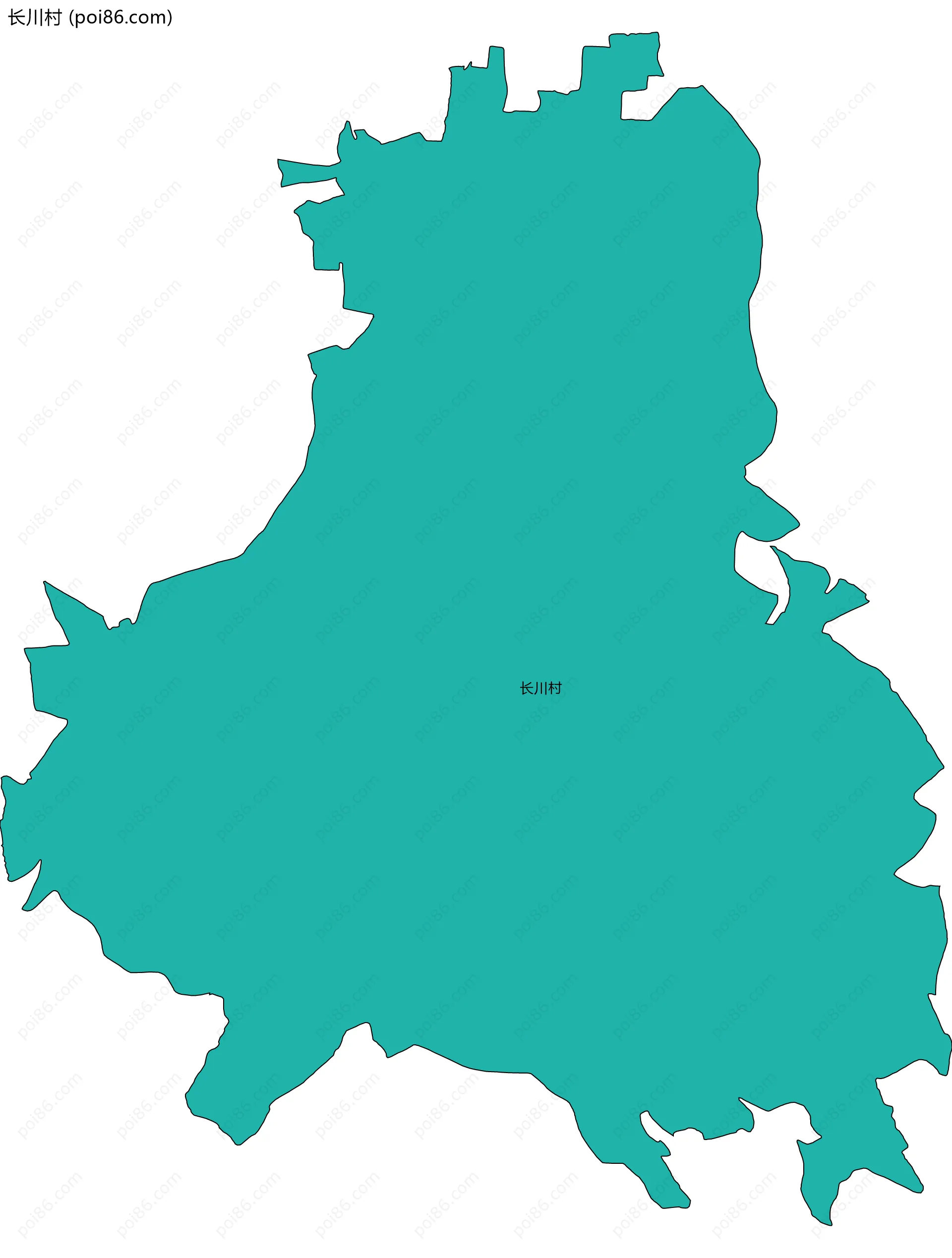 长川村边界地图