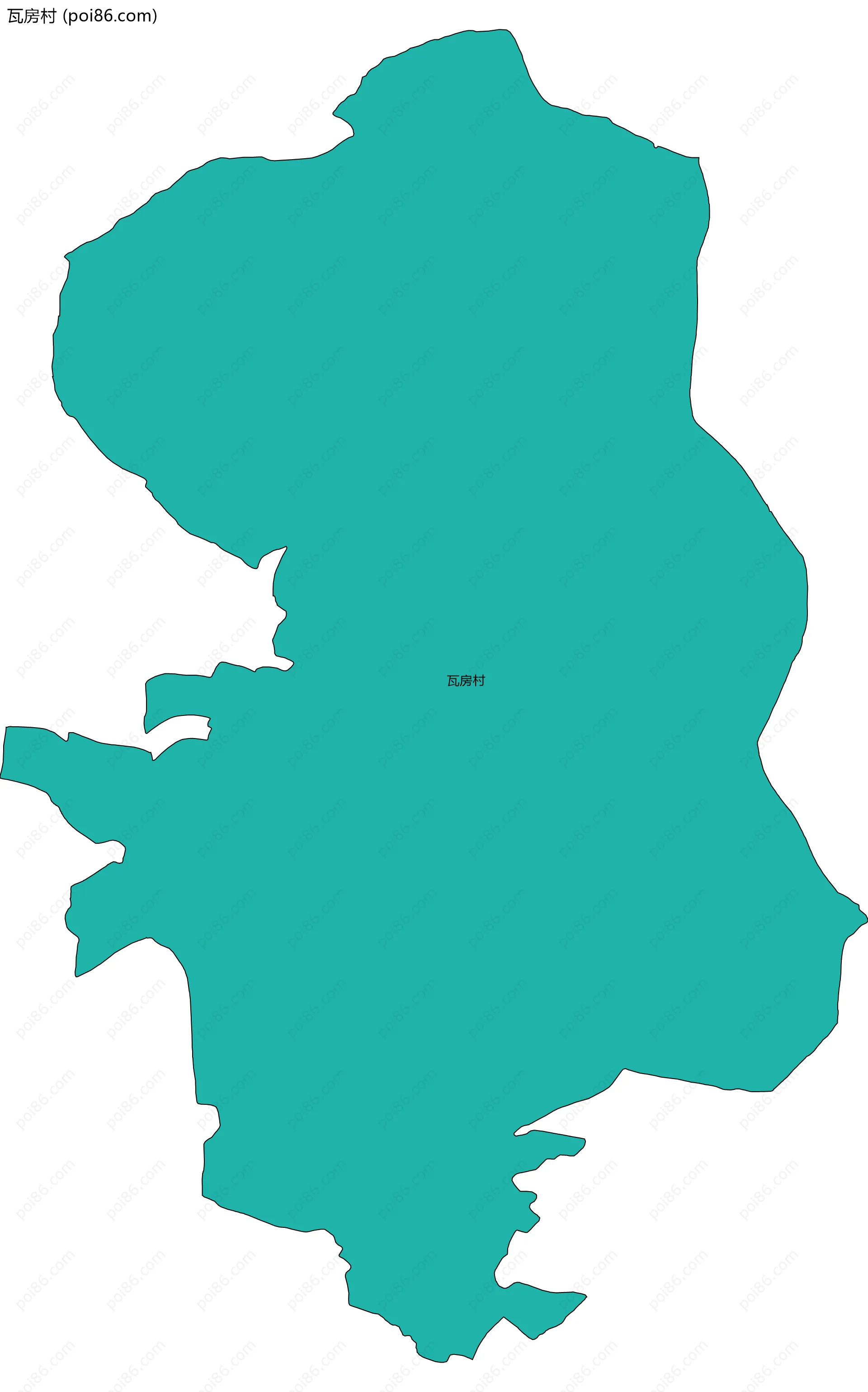 瓦房村边界地图