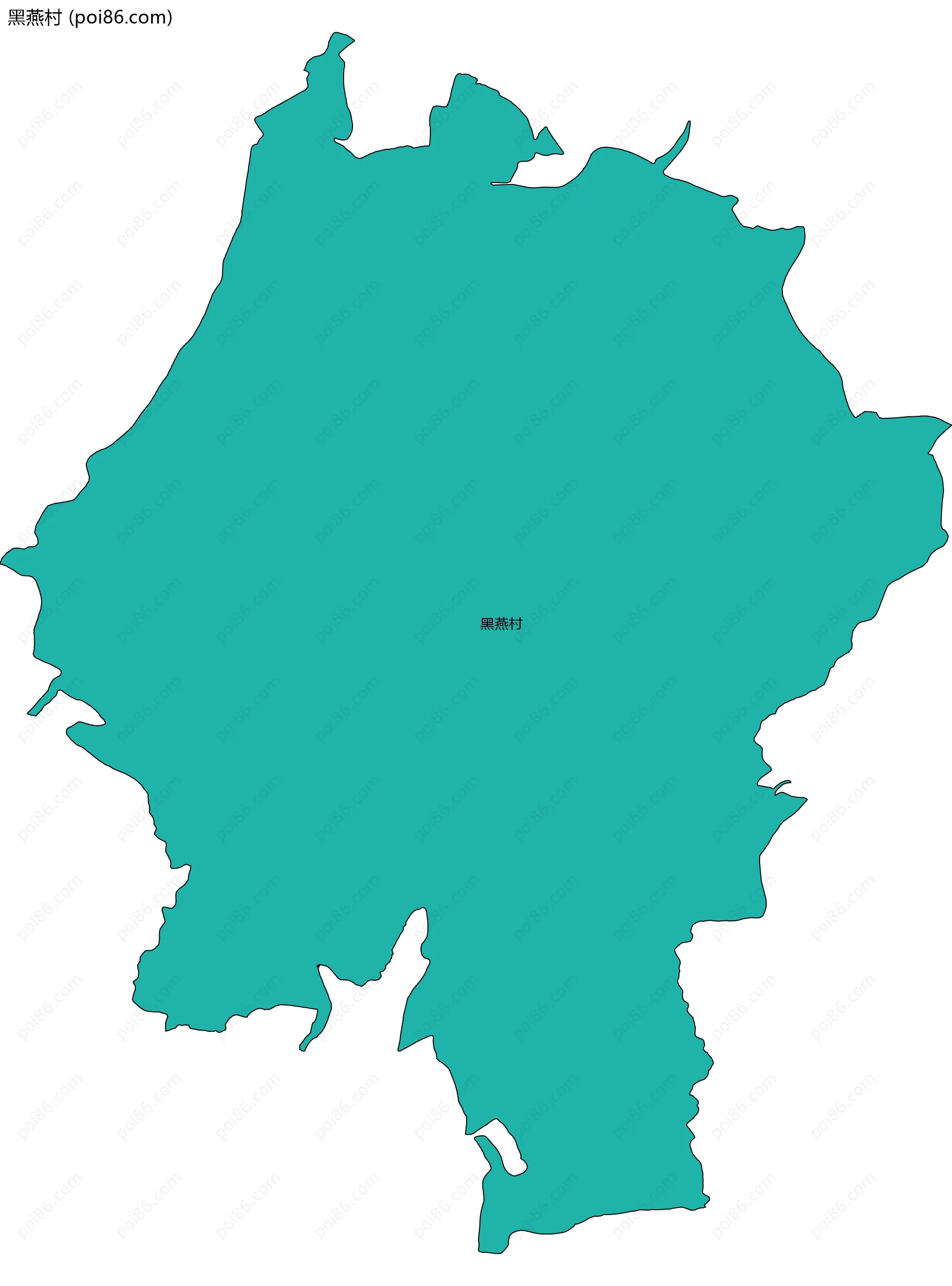 黑燕村边界地图