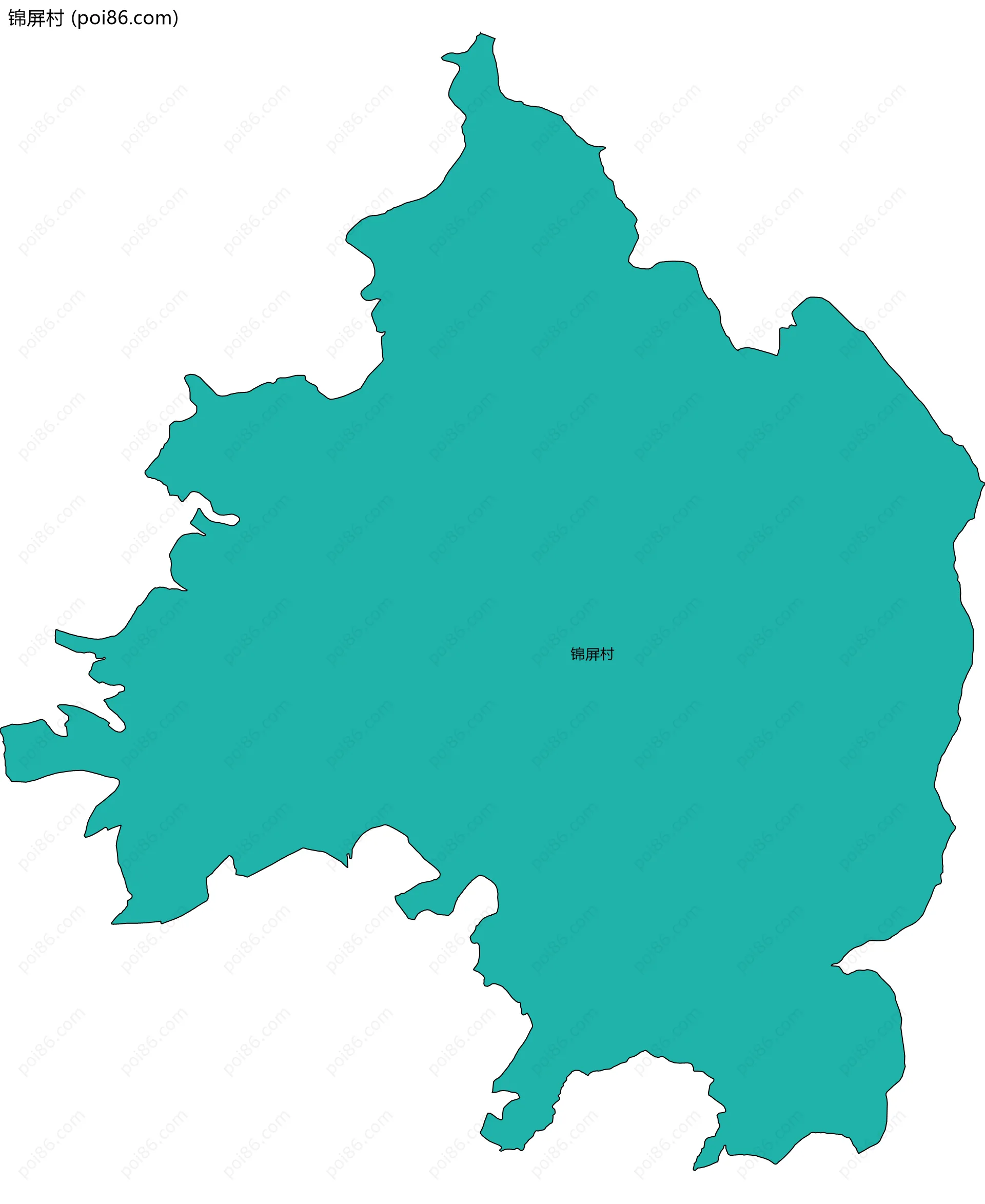 锦屏村边界地图