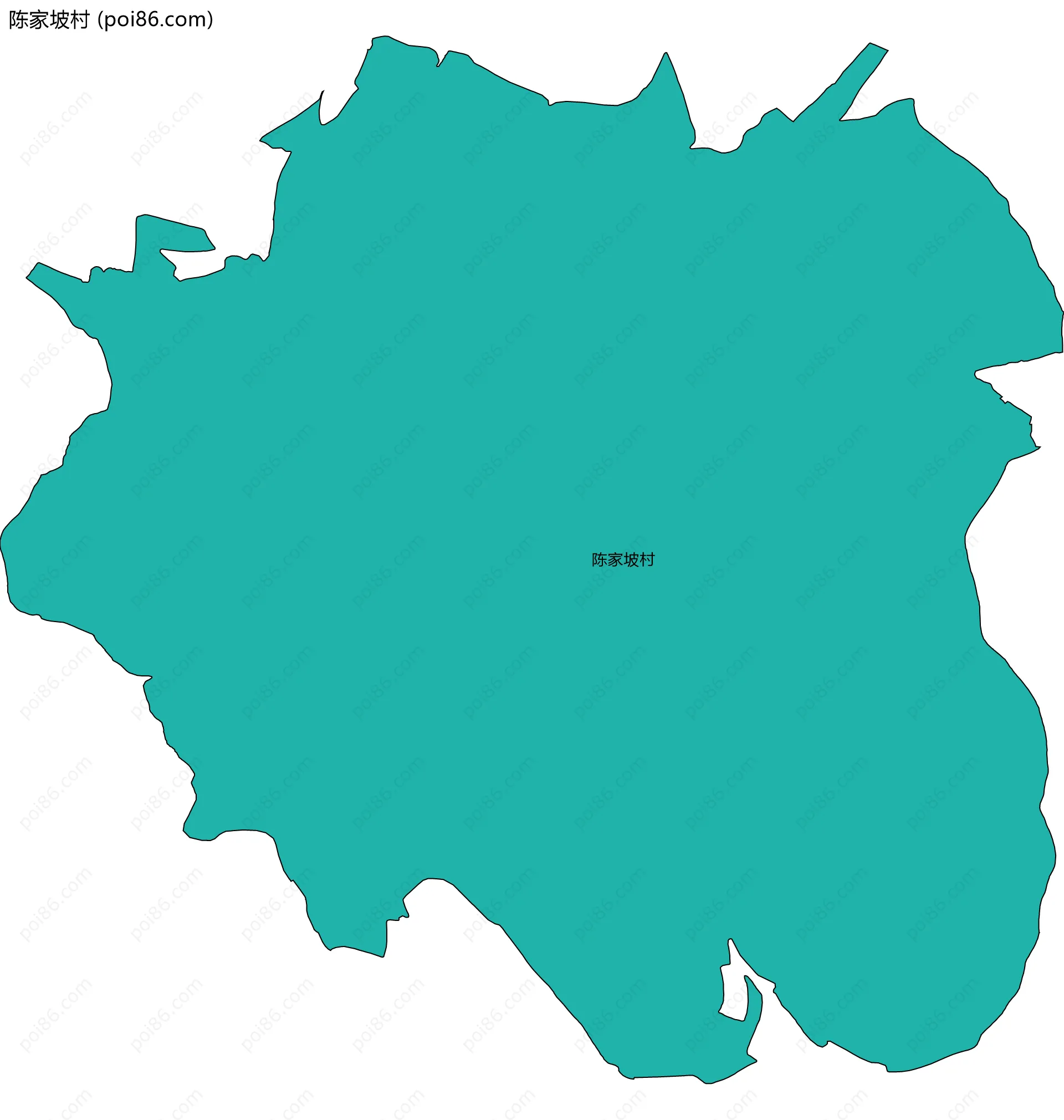 陈家坡村边界地图
