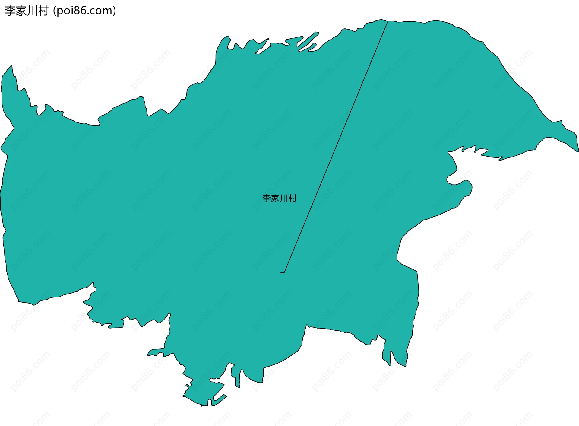 李家川村边界地图