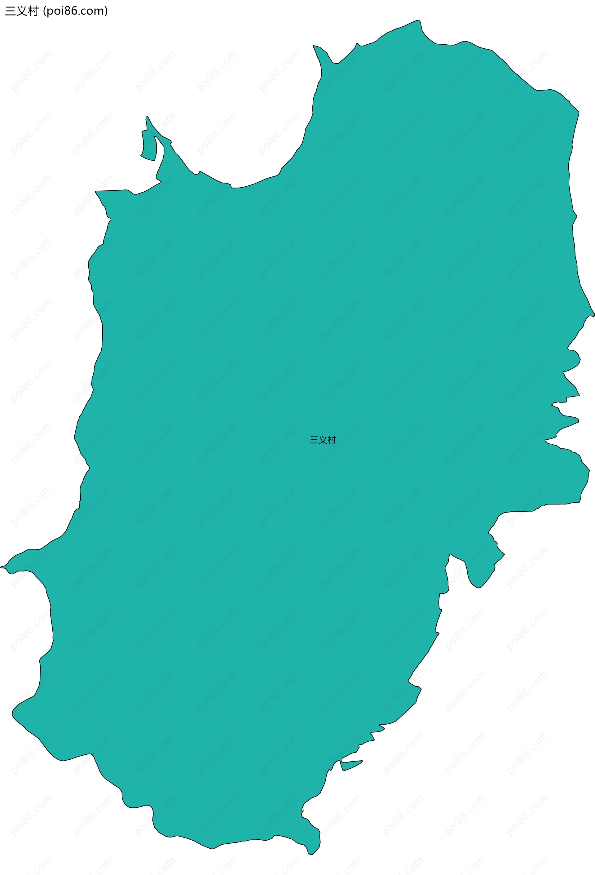 三义村边界地图