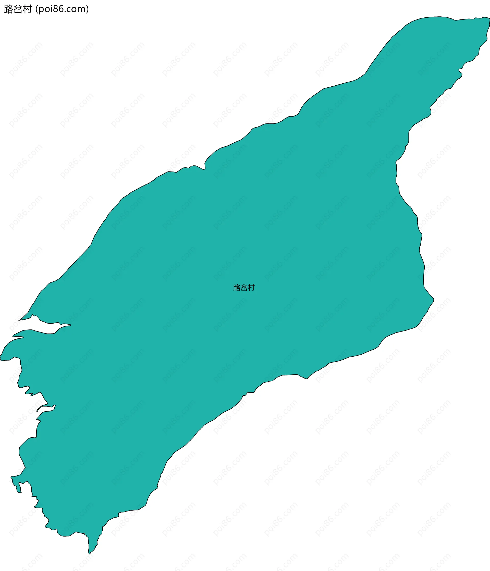 路岔村边界地图