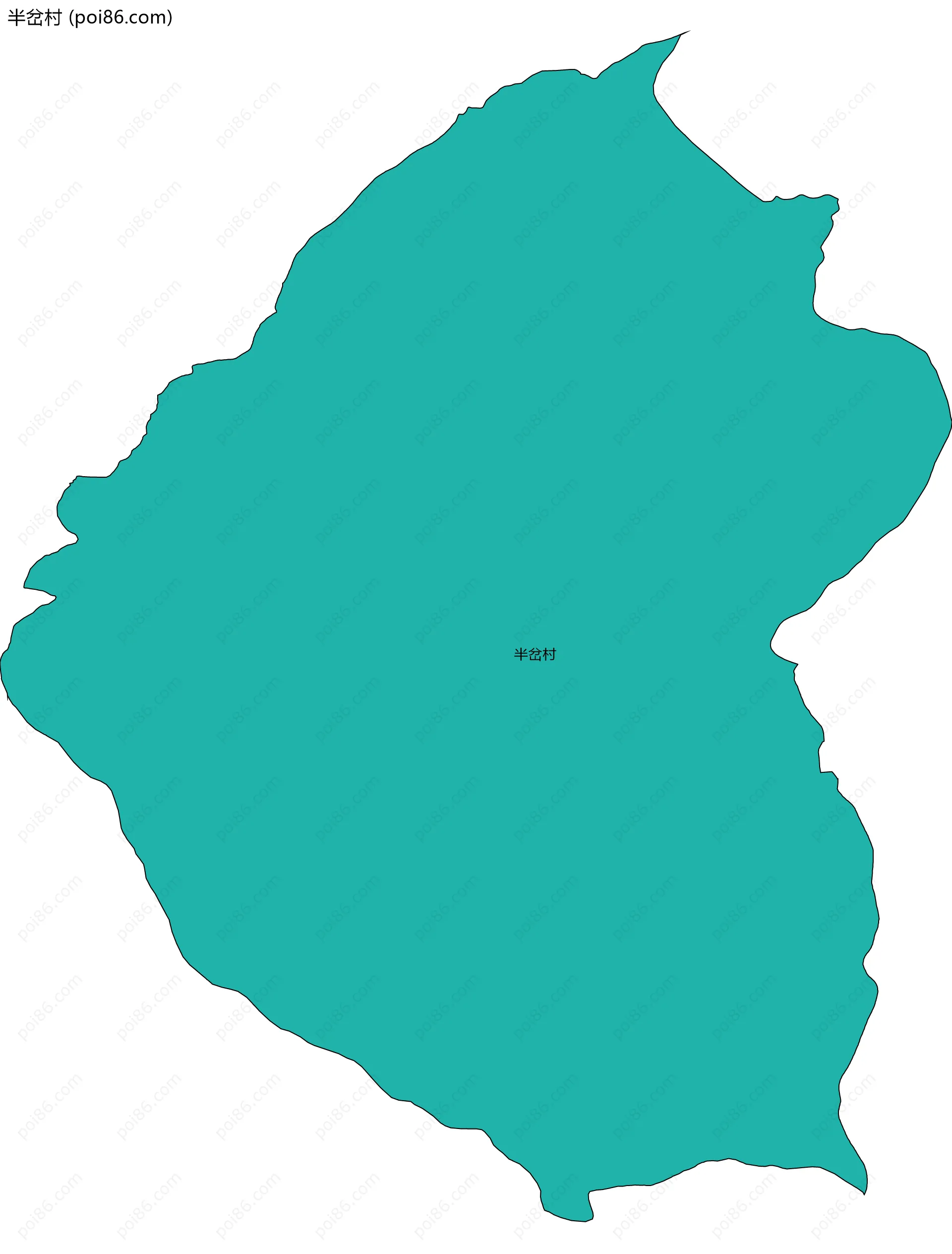 半岔村边界地图