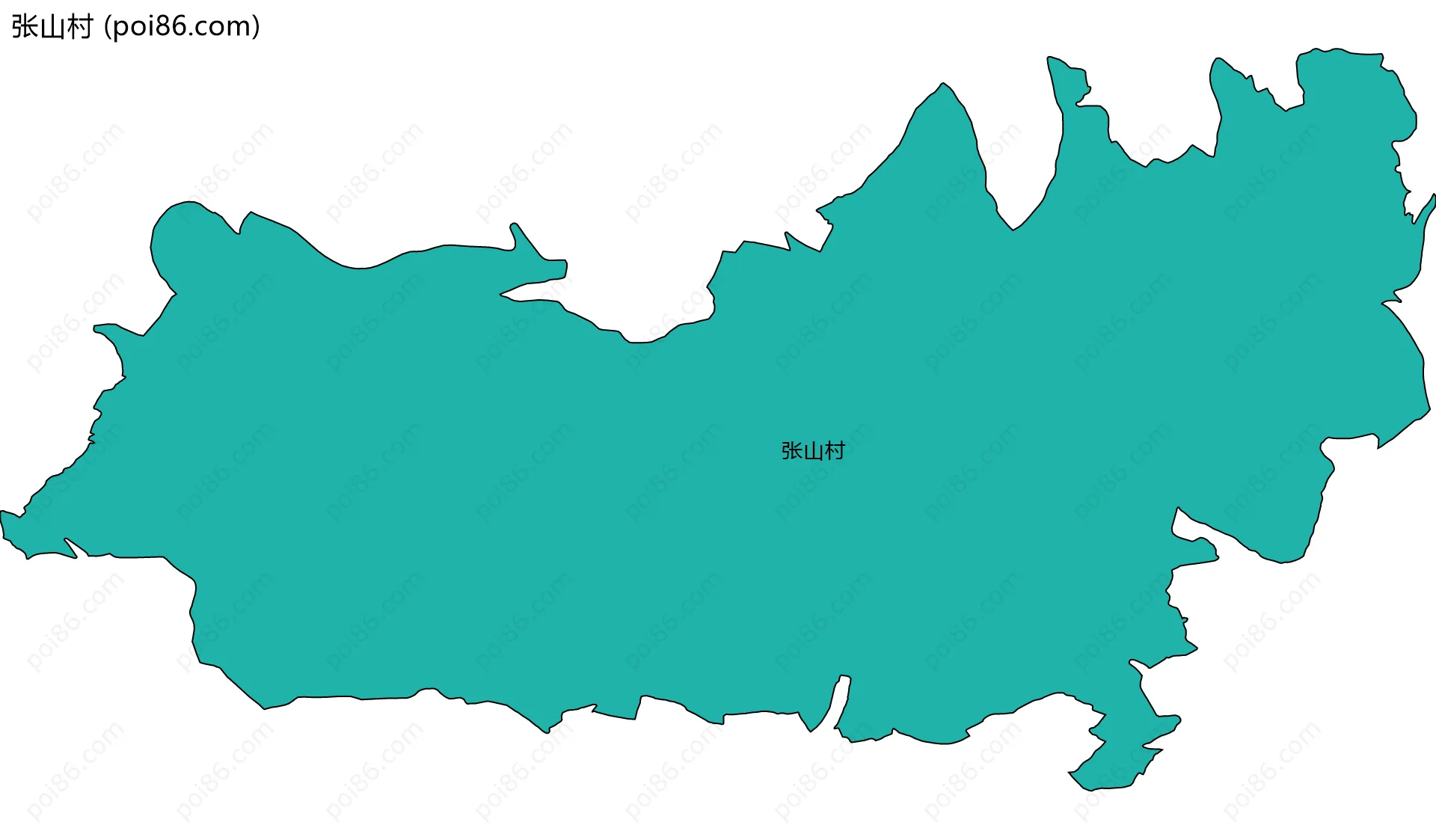 张山村边界地图