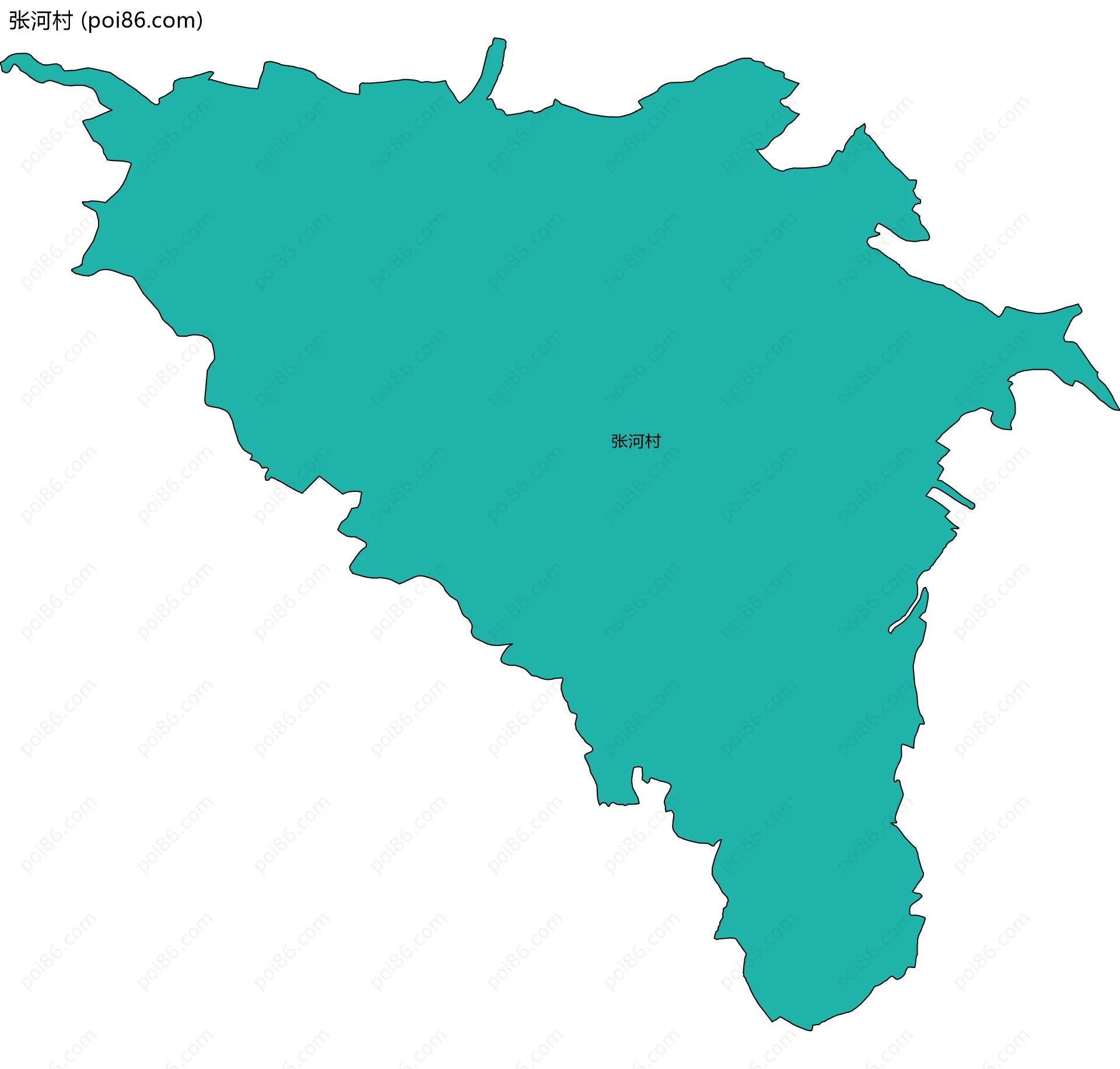 张河村边界地图