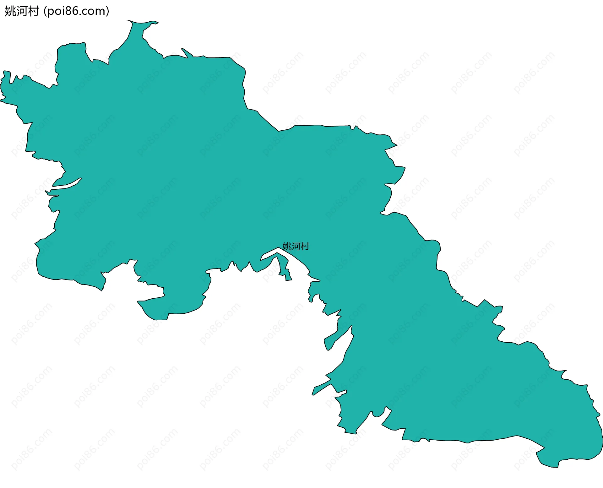 姚河村边界地图