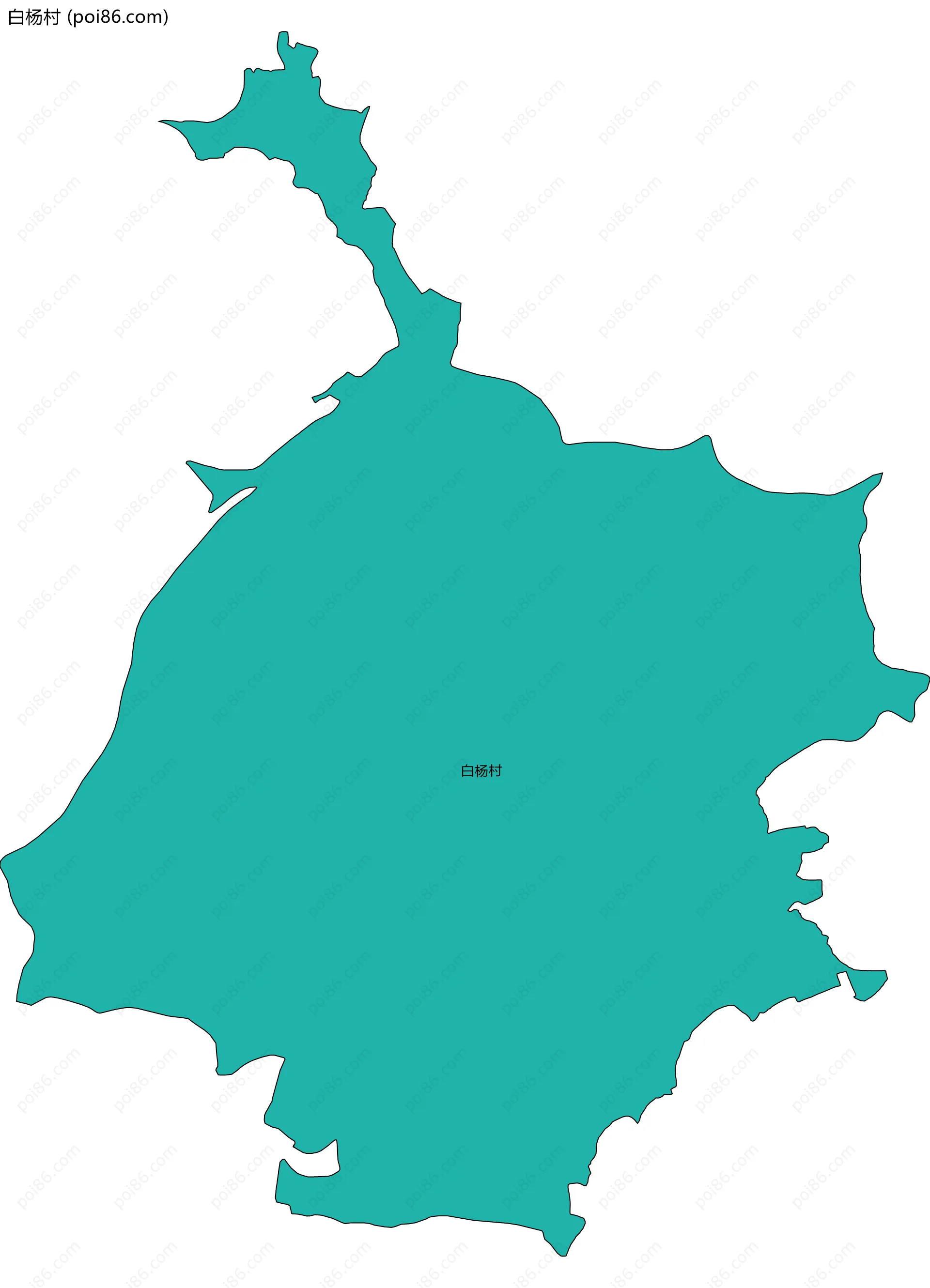 白杨村边界地图