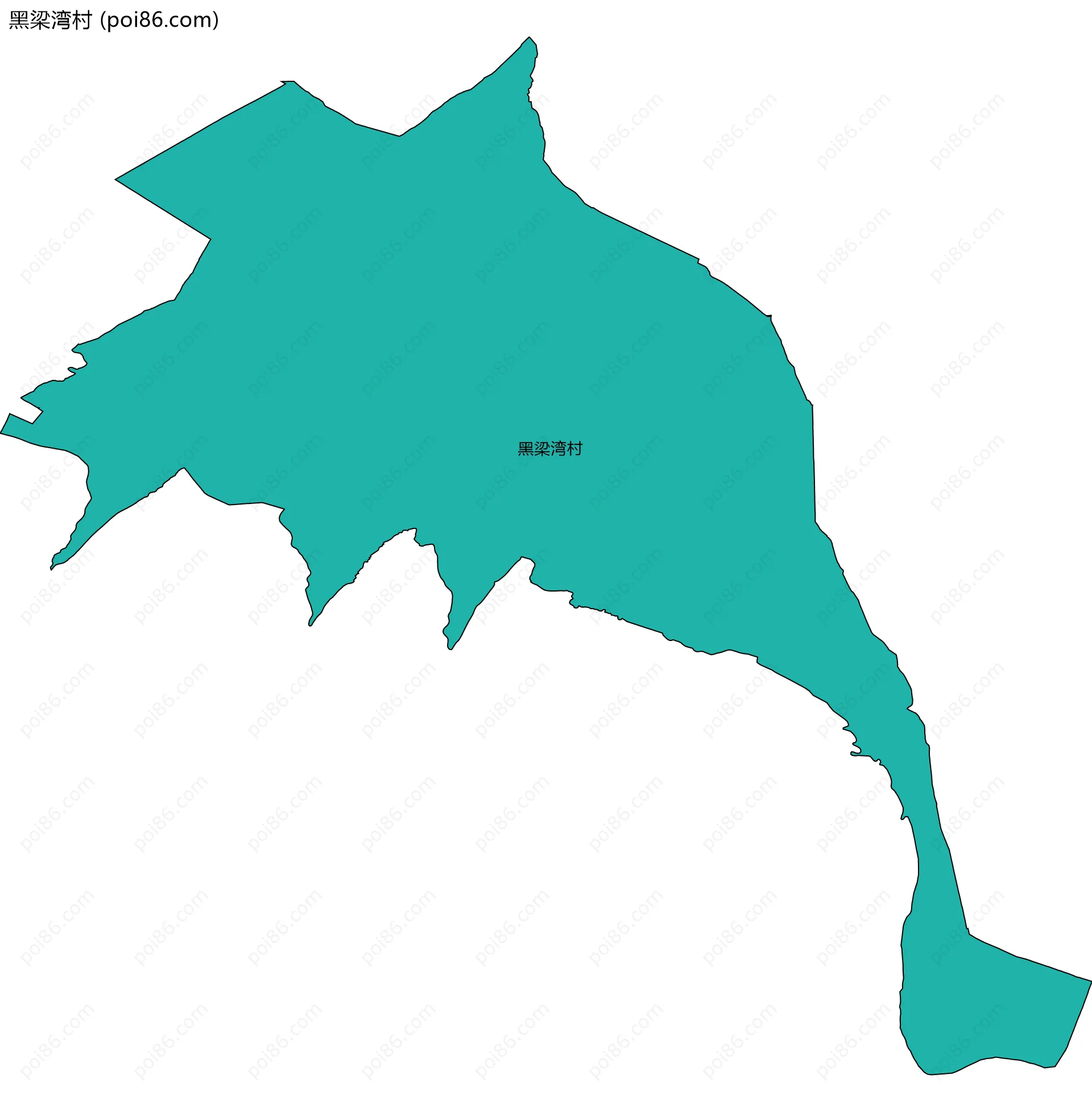 黑梁湾村边界地图