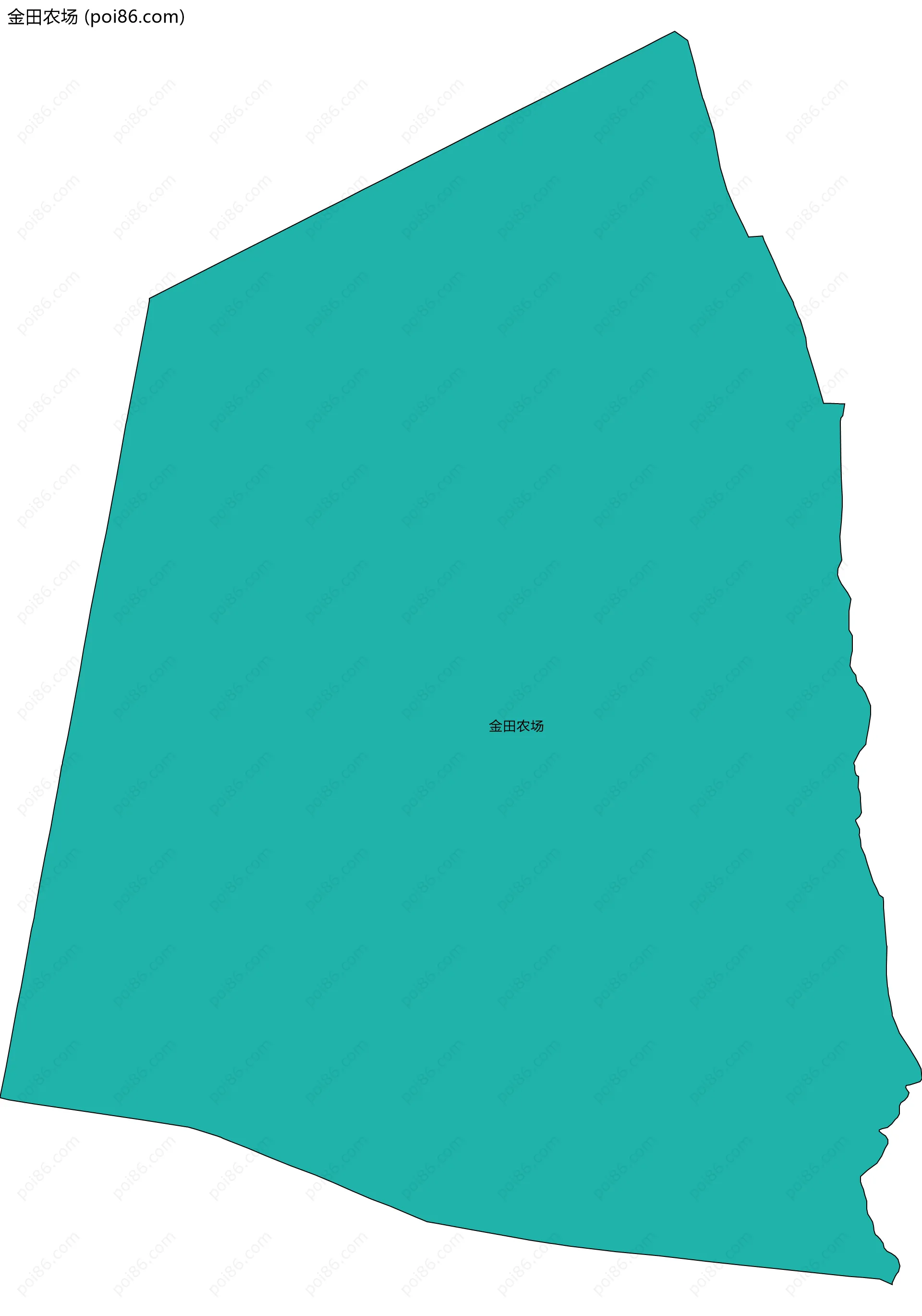 金田农场边界地图