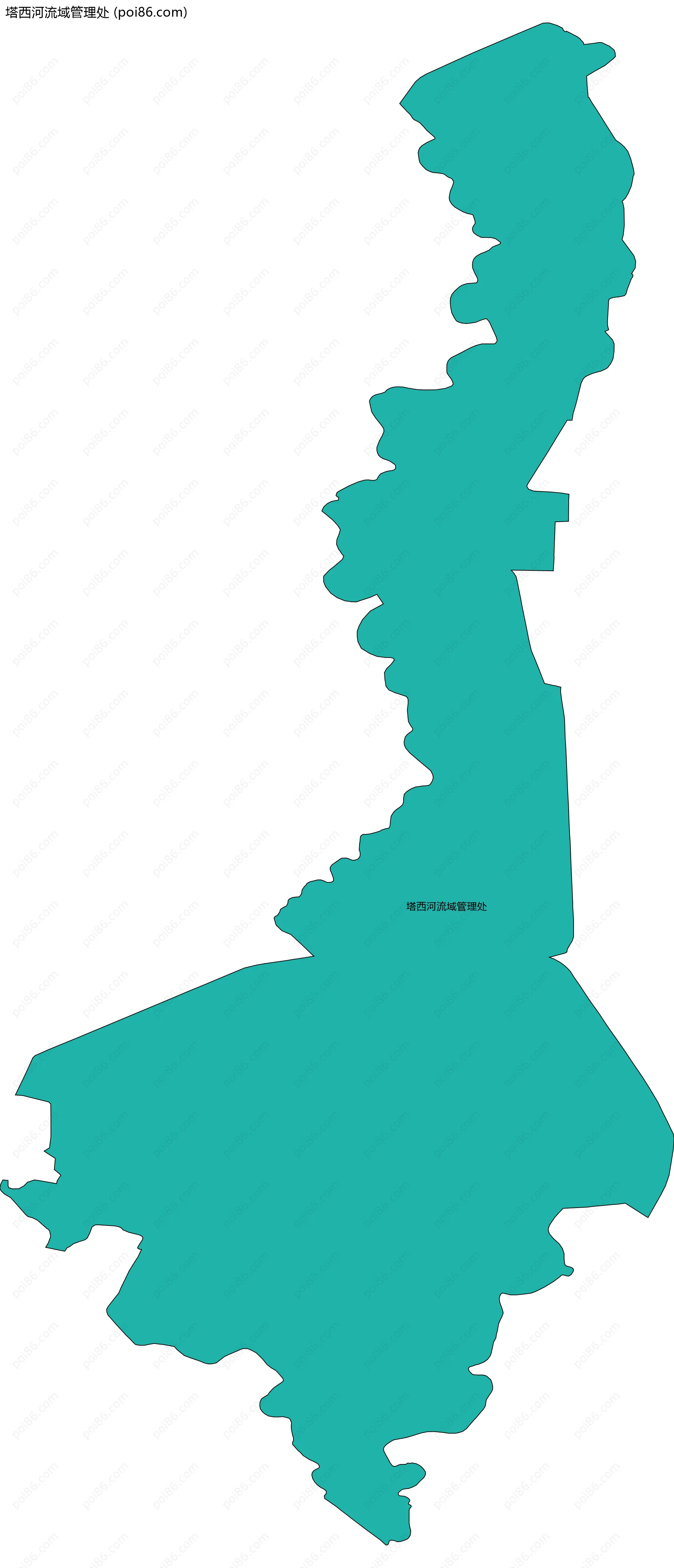 塔西河流域管理处边界地图