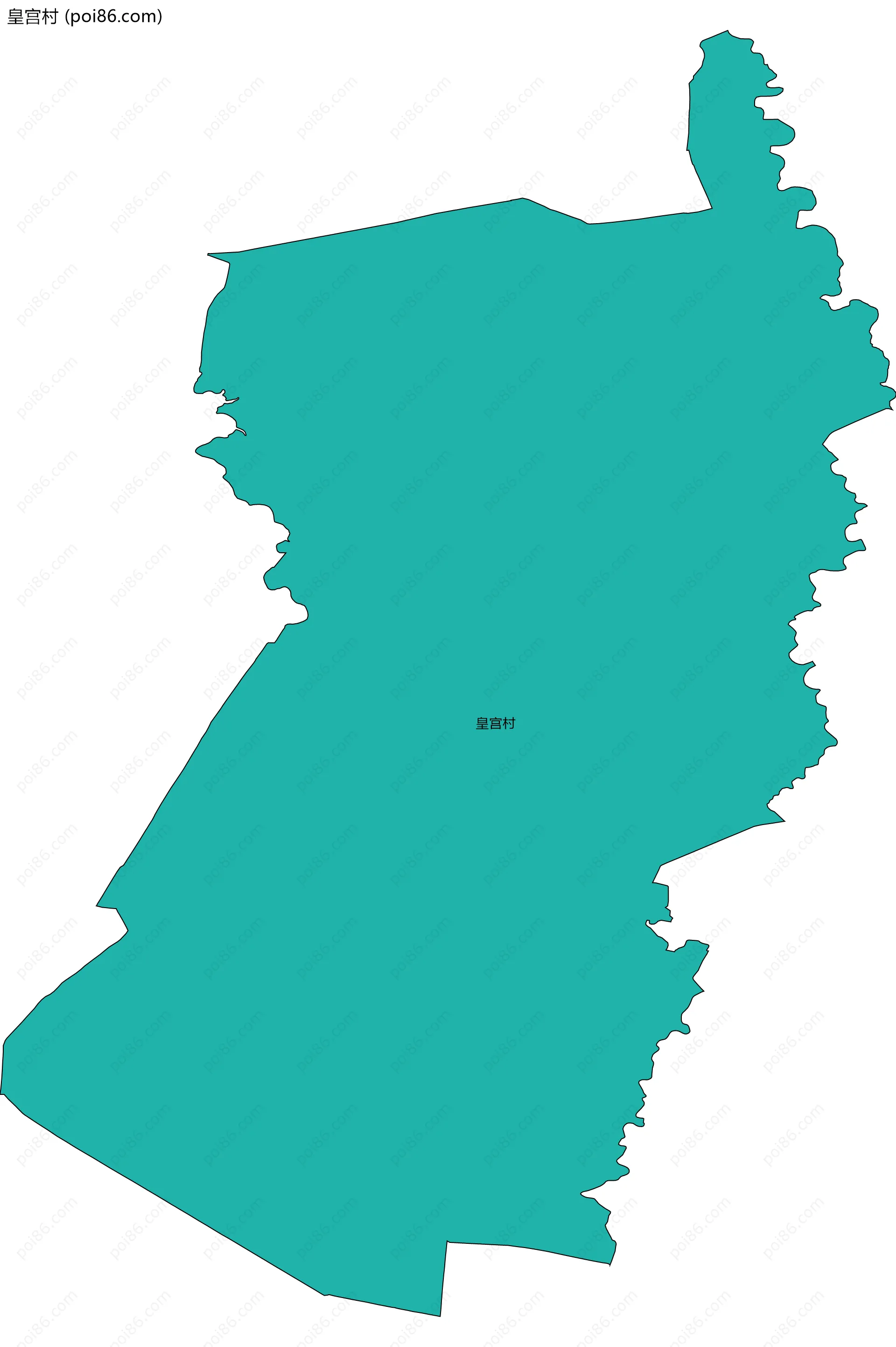 皇宫村边界地图