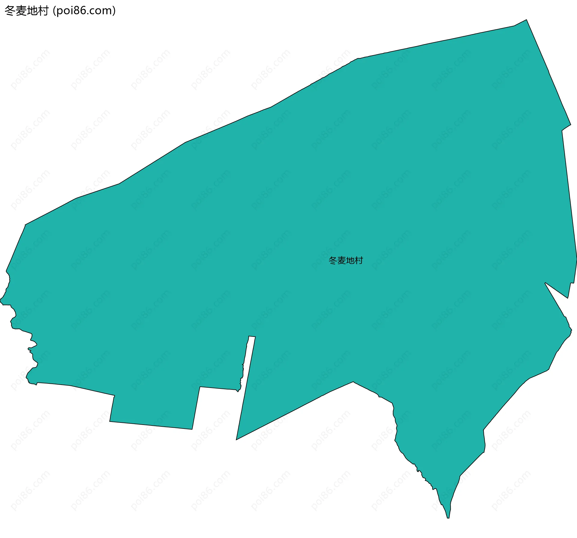 冬麦地村边界地图