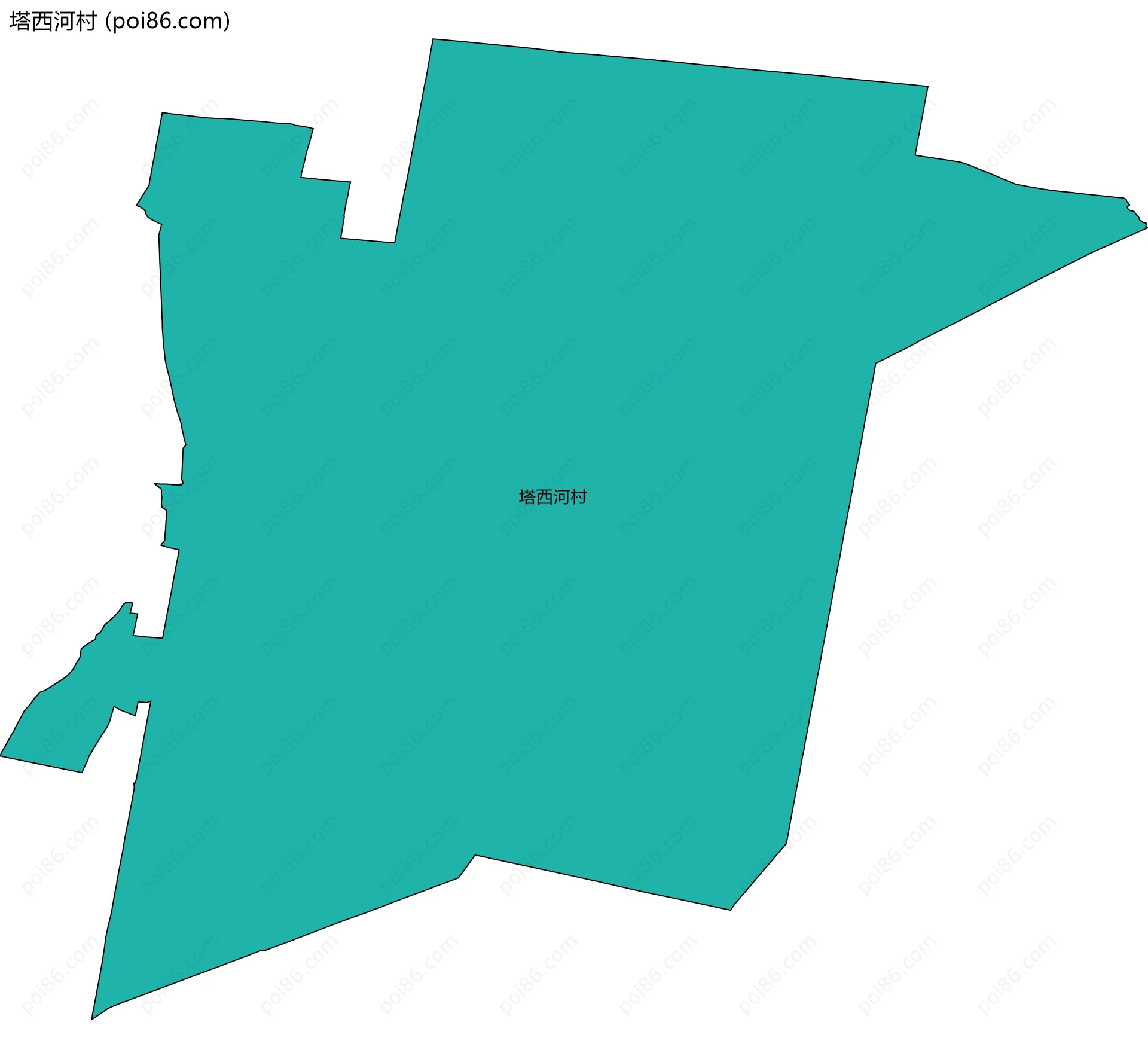 塔西河村边界地图