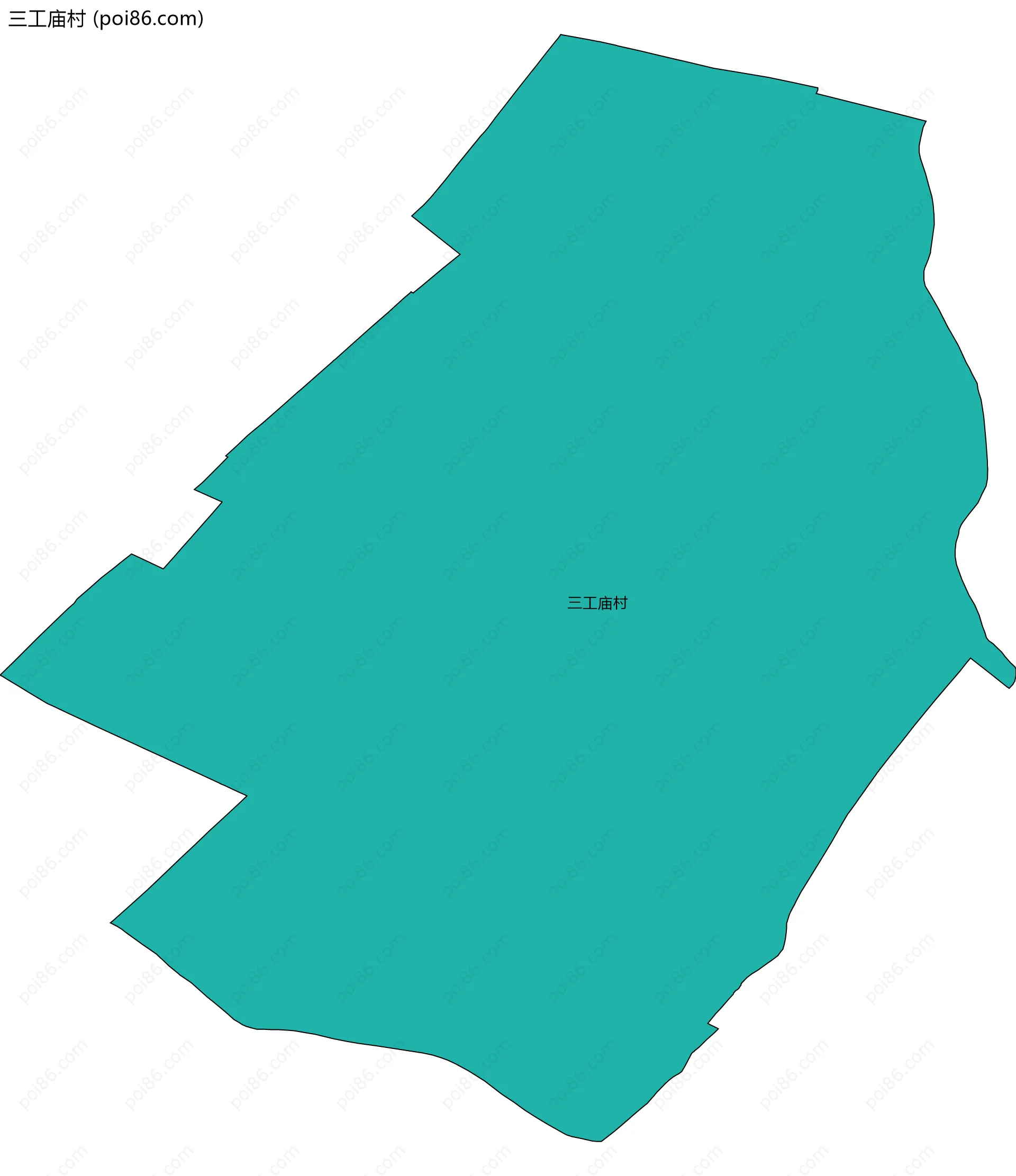 三工庙村边界地图