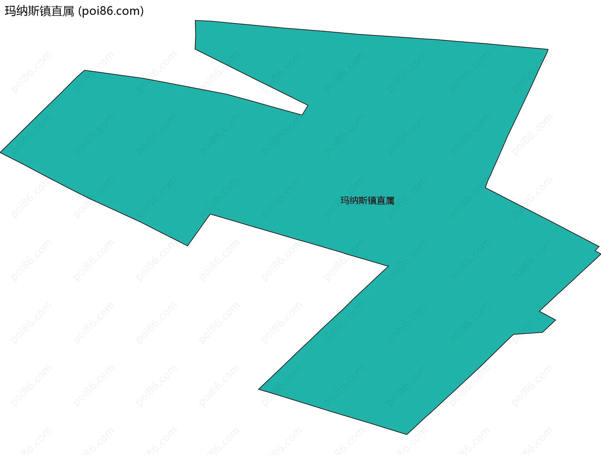 玛纳斯镇直属边界地图