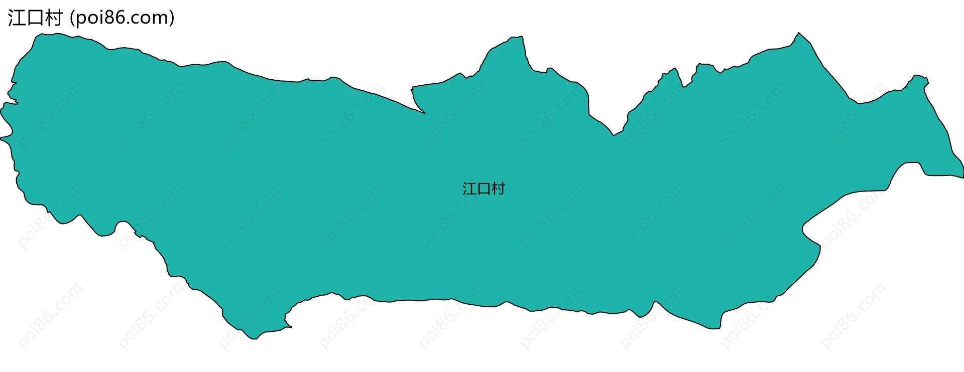 江口村边界地图