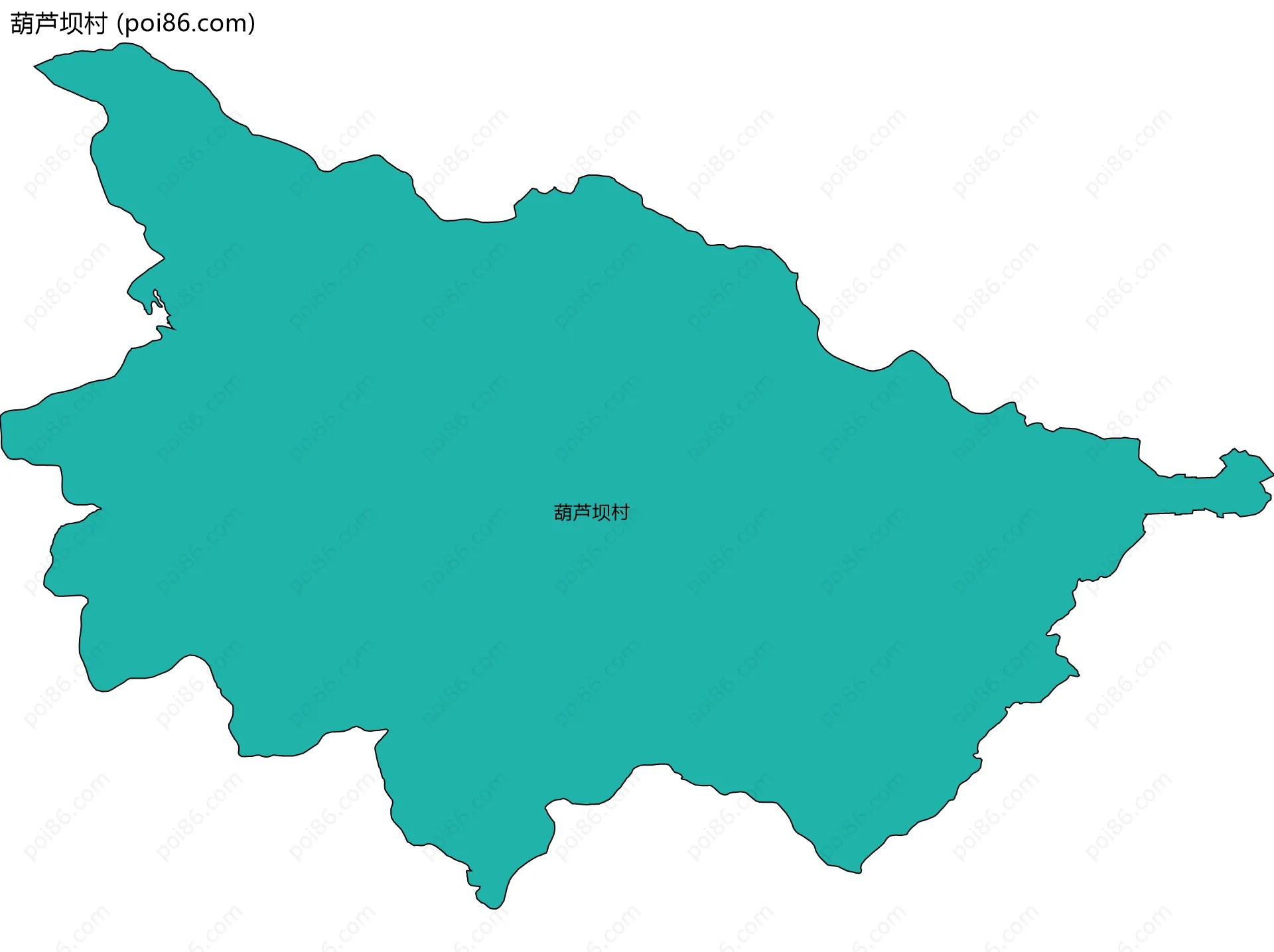 葫芦坝村边界地图